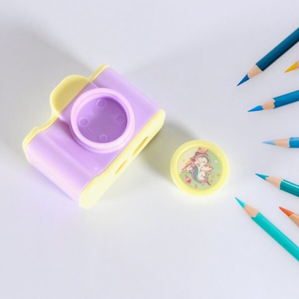 Camera Shape Pencil Sharpener â€“ Stylish & Lightweight Manual Sharpener for Kids & Office Use (1 Pc)