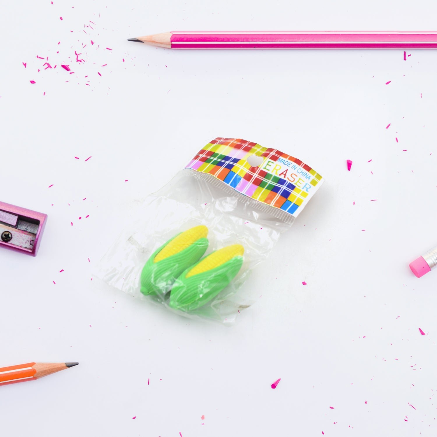 Corn Shape School Eraser High Qulaity ( 2 Pc Set ) - Shivani Jaswal Corn Shape School Eraser High Qulaity ( 2 Pc Set )