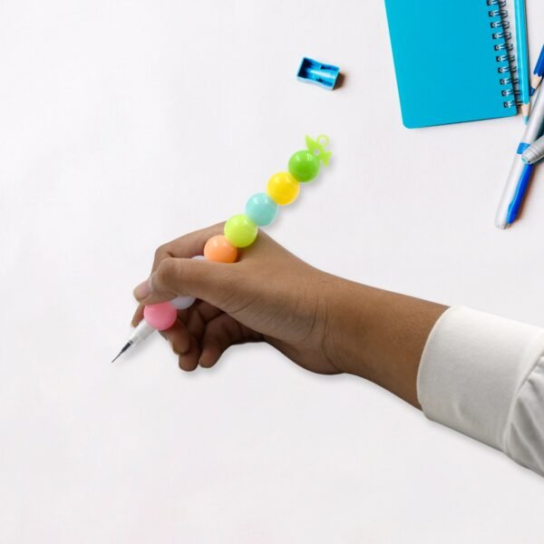 Stylish Pearls Pen Set Ã¢â‚¬â€œ Fancy Multicolor Non-Sharpening Moti Gel Pens for Kids (12 Pc Set)
