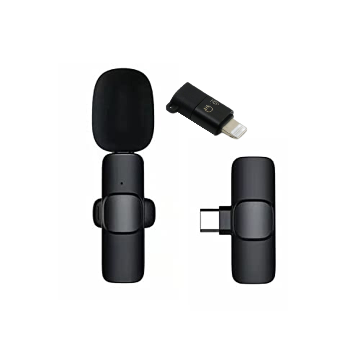 Intelligent Noise Cancelling Live Streaming Clip on Microphone for Type-C & for iPhone with Charging Mini Wireless Lapel Collar Microphone - Shivani Jaswal Intelligent Noise Cancelling Live Streaming Clip on Microphone for Type-C & for iPhone with Charging Mini Wireless Lapel Collar Microphone