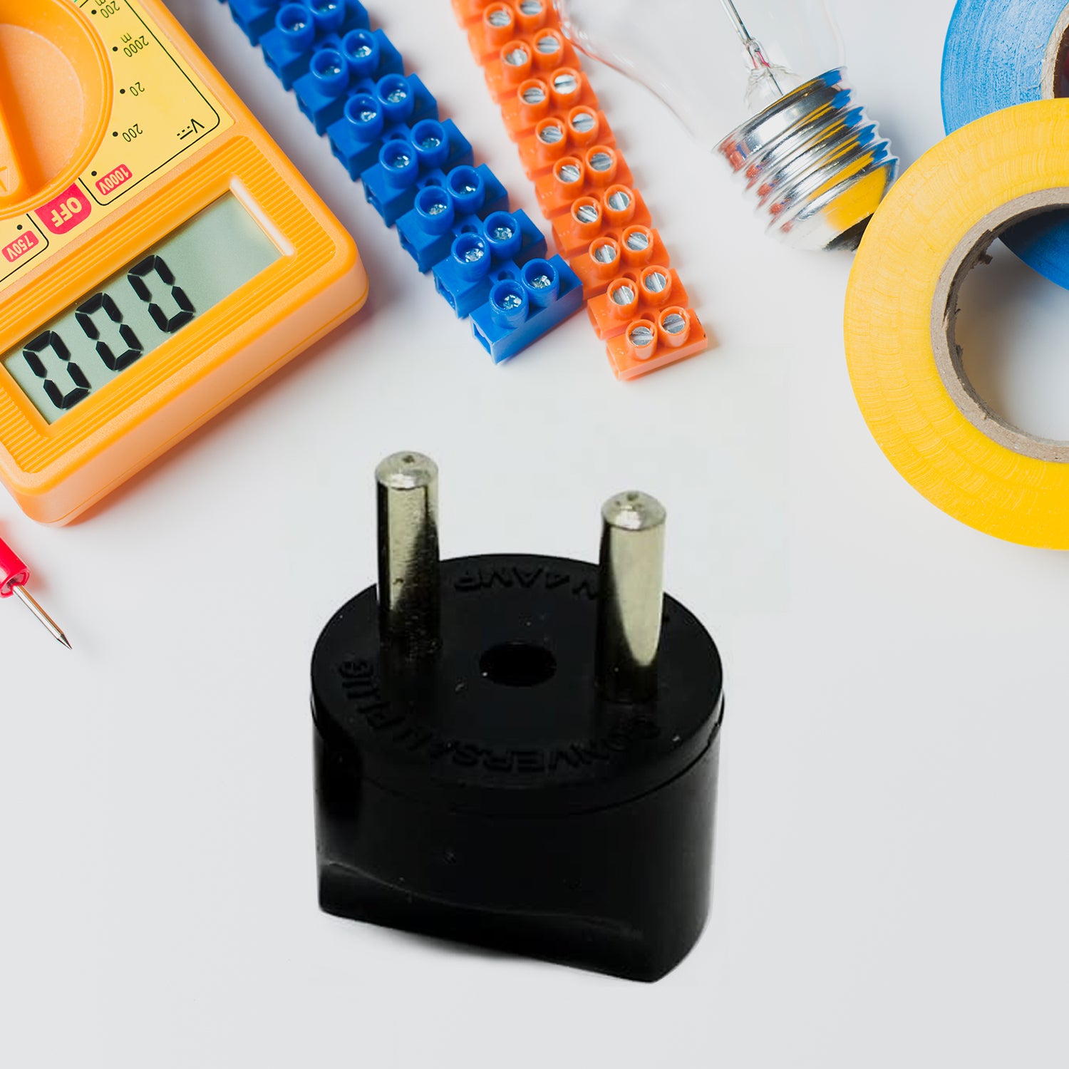 2 Pin 4 Amp. Conversion Electrical connector Plug, 2 PIN Plug Converter, Plug Adapter With Color Box (1 Pc ) - Shivani Jaswal 2 Pin 4 Amp. Conversion Electrical connector Plug, 2 PIN Plug Converter, Plug Adapter With Color Box (1 Pc )