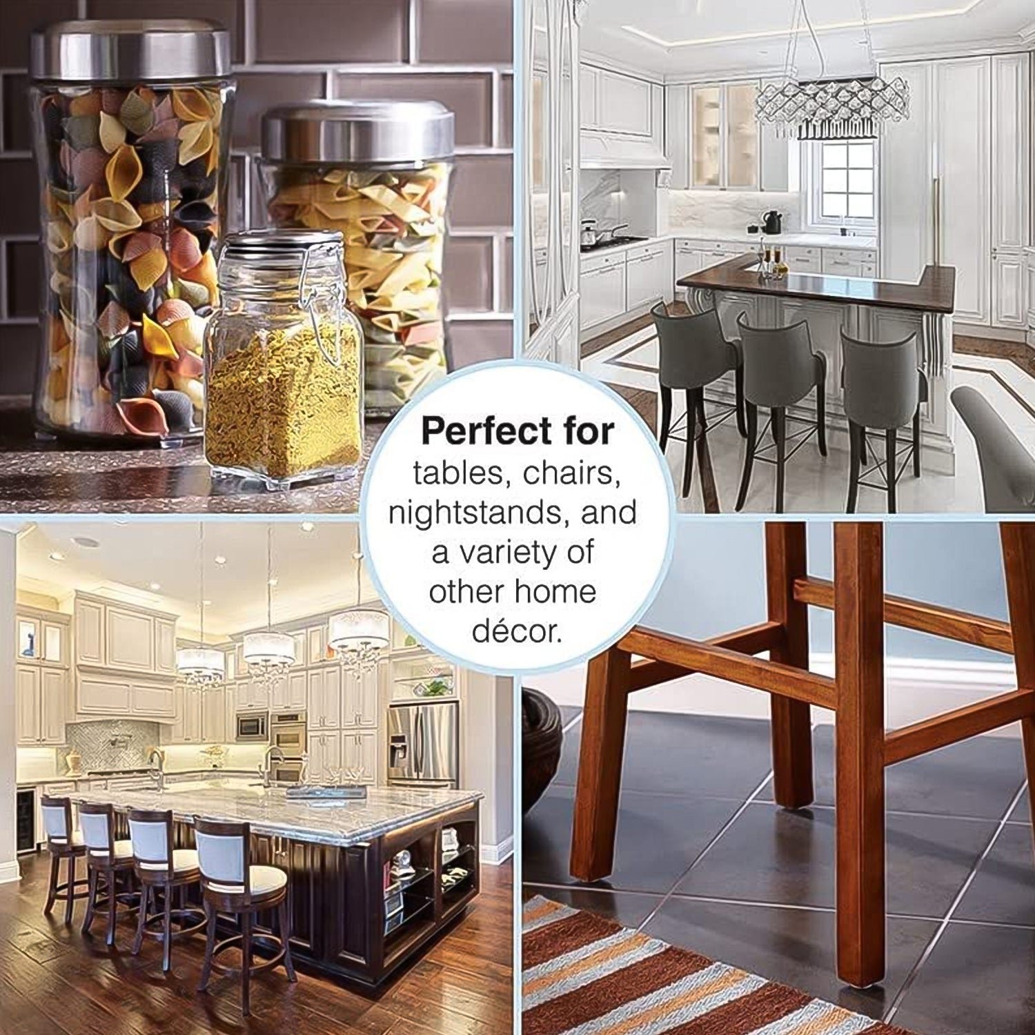 4-Piece Square Felt Furniture Floor Protector Pads - Shivani Jaswal 4-Piece Square Felt Furniture Floor Protector Pads