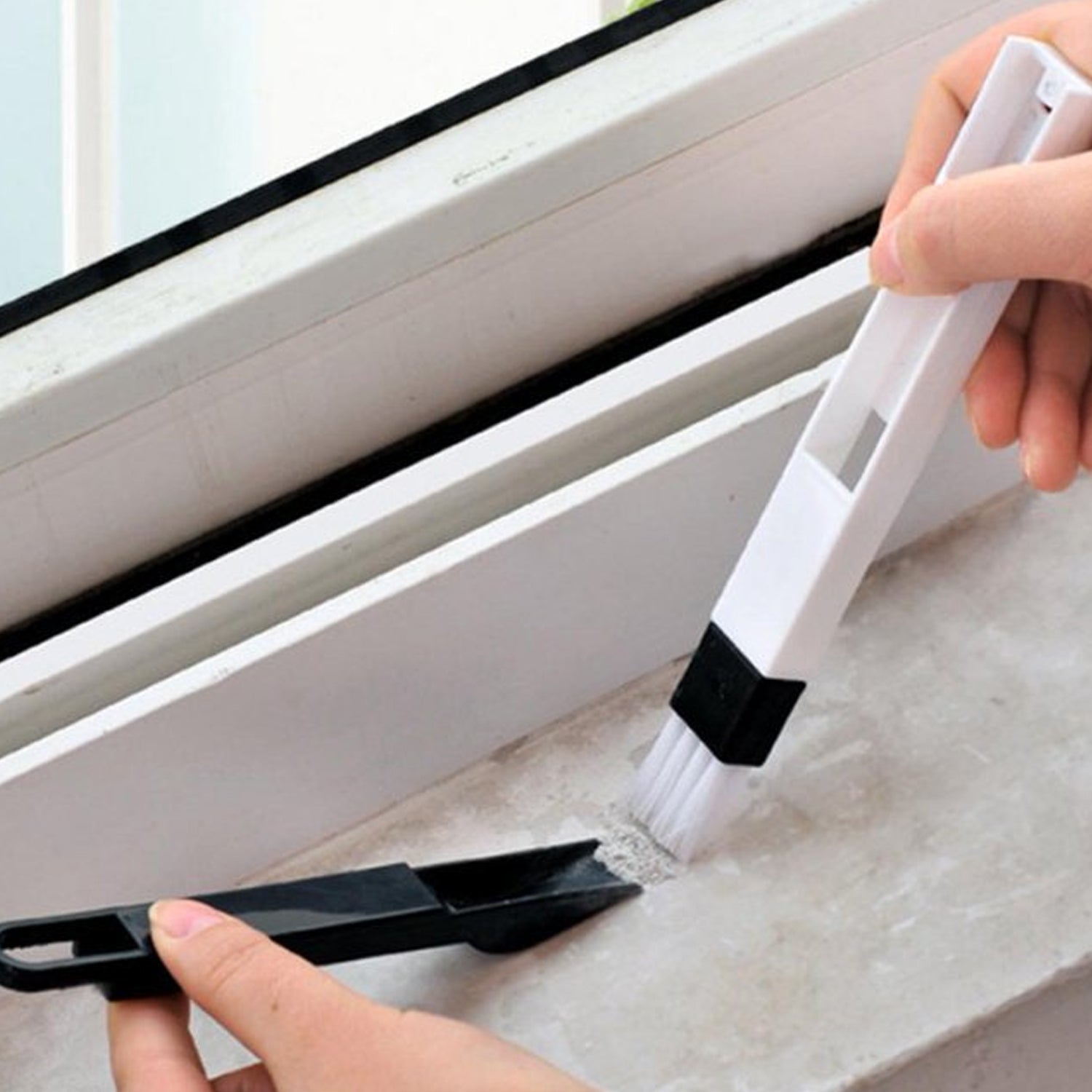 2 in 1 Multi-Function Plastic Window Slot Wardrobe Dust Removal Cleaning Brush - Shivani Jaswal 2 in 1 Multi-Function Plastic Window Slot Wardrobe Dust Removal Cleaning Brush