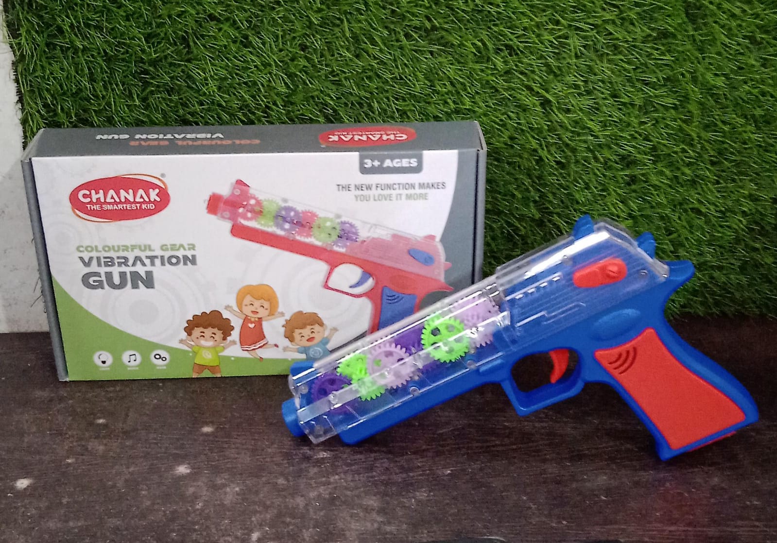 Plastic Gear Simulation Laser Toy Gun – 3D Lights, Music & Rotating Gear (1 Pc, 3+ Years) - Shivani Jaswal Plastic Gear Simulation Laser Toy Gun – 3D Lights, Music & Rotating Gear (1 Pc, 3+ Years)