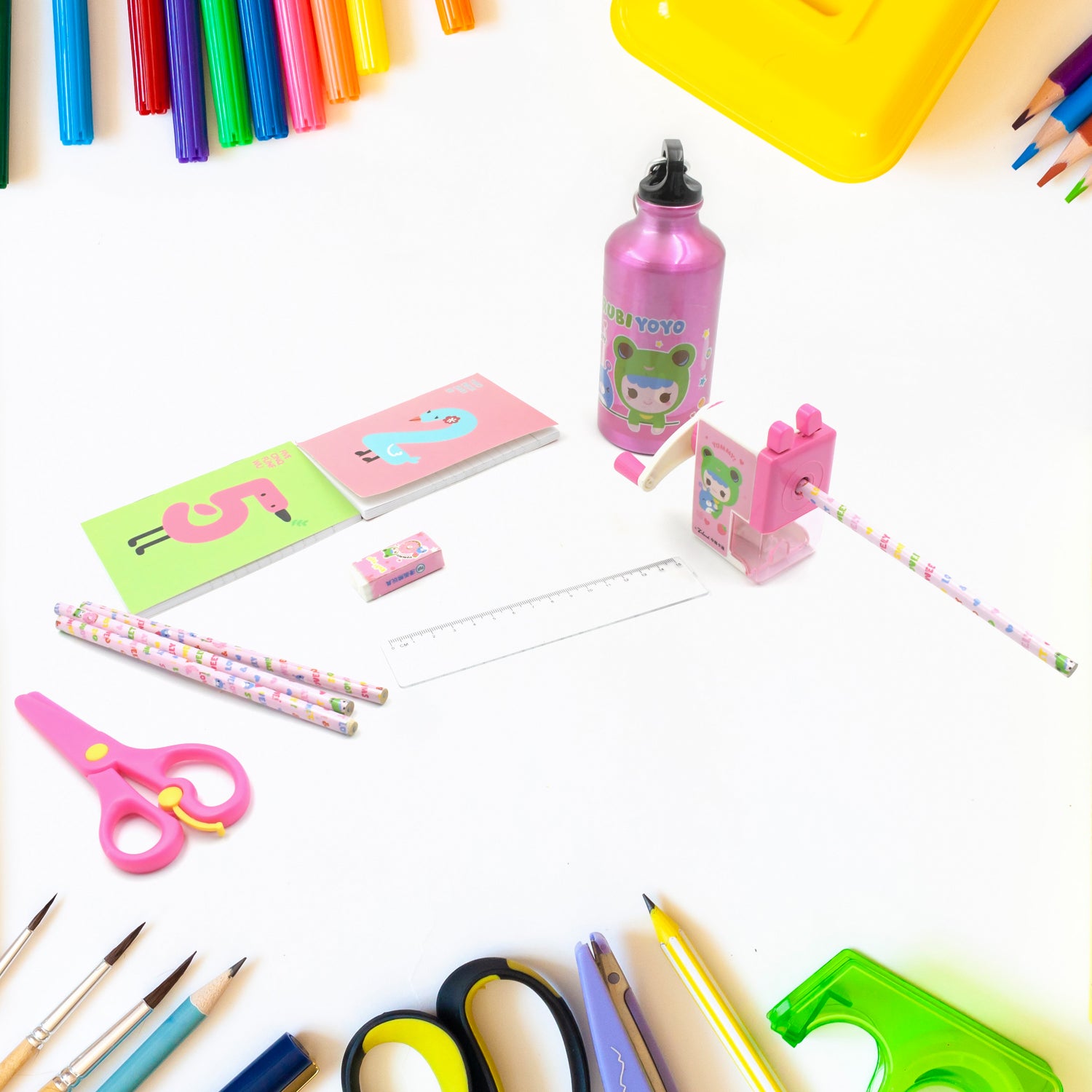 12-Piece Stationery Set: Pencil Box, Pencils, Erasers & More - Shivani Jaswal 12-Piece Stationery Set: Pencil Box, Pencils, Erasers & More