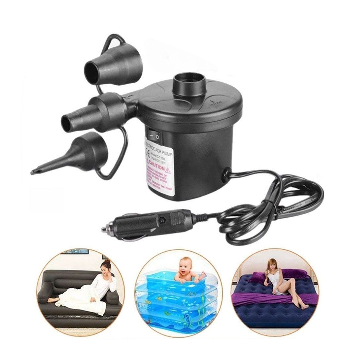 Multi-Purpose Electric Air Pump for Sofa & Pool (Quick Inflate/Deflate) - Shivani Jaswal Multi-Purpose Electric Air Pump for Sofa & Pool (Quick Inflate/Deflate)
