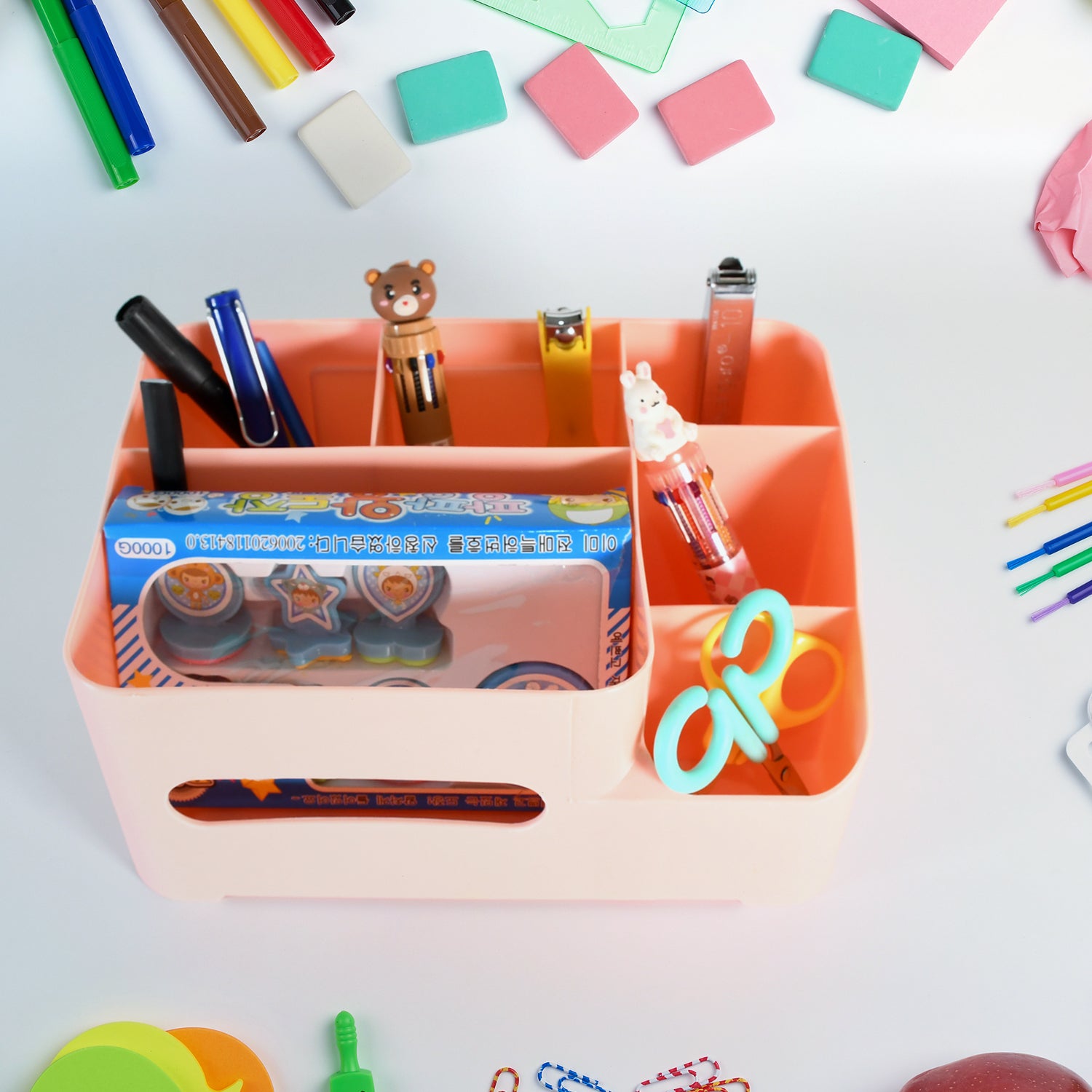 6-Compartment Desk Organizer – Multi-Function Storage for Tissue, Stationery, Remote & Mobile (Home/Office) - Shivani Jaswal 6-Compartment Desk Organizer – Multi-Function Storage for Tissue, Stationery, Remote & Mobile (Home/Office)