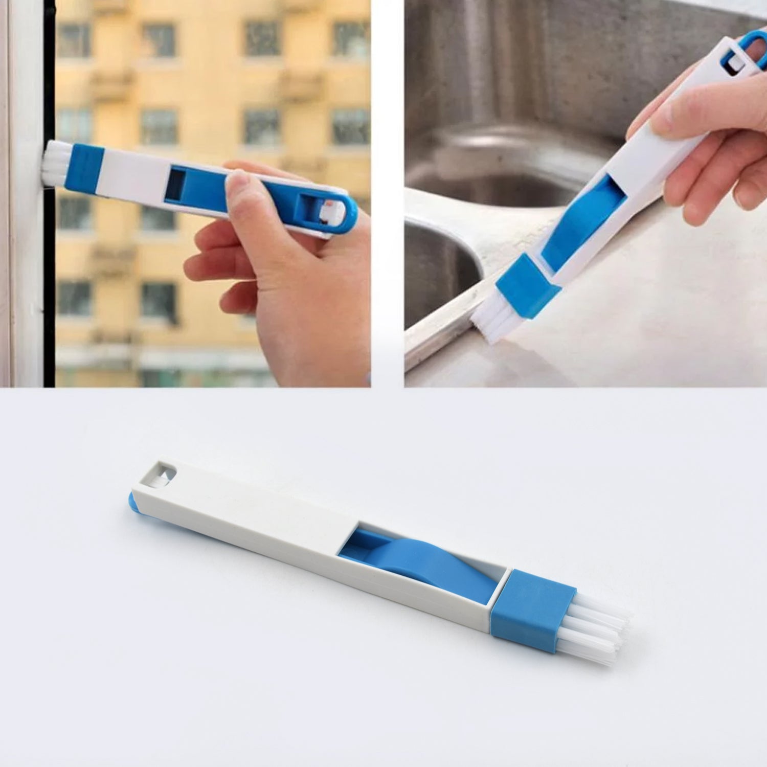 2 in 1 Multi-Function Plastic Window Slot Wardrobe Dust Removal Cleaning Brush - Shivani Jaswal 2 in 1 Multi-Function Plastic Window Slot Wardrobe Dust Removal Cleaning Brush