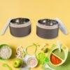 Ganesh Smart Stack 2-Layer Stainless Steel Leak-Proof Lunch Box for Office, School, Picnic