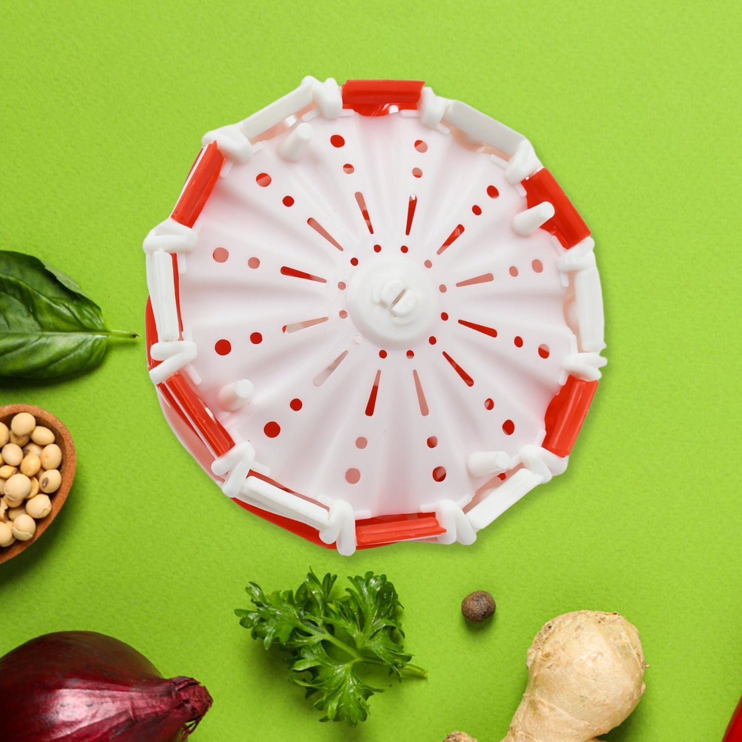 Folding Fruit Basket with Hanging Stand – Lotus Shape Tray for Fruits & Vegetables (1 Pc) - Shivani Jaswal Folding Fruit Basket with Hanging Stand – Lotus Shape Tray for Fruits & Vegetables (1 Pc)