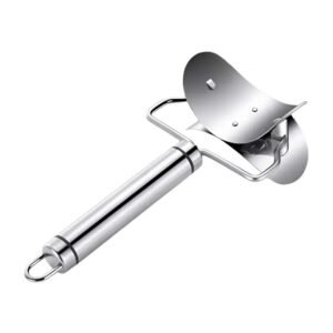 Multifunctional Easy and Fast Stainless Steel Puri cutter roller Machine with Handle for Home Baking Tools for Women, Dough Circle Roller Cutter for Kitchen (1 pc)
