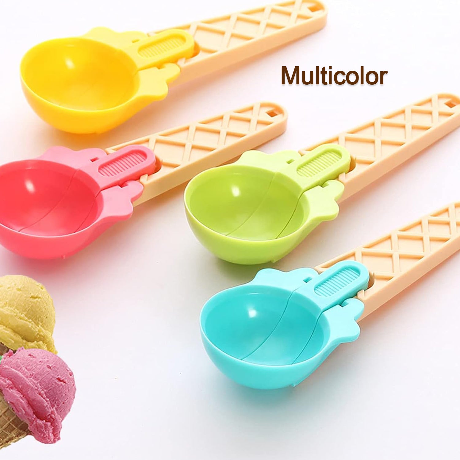 2-Piece Plastic Ice Cream & Watermelon Scooper with Trigger Dipper - Shivani Jaswal 2-Piece Plastic Ice Cream & Watermelon Scooper with Trigger Dipper