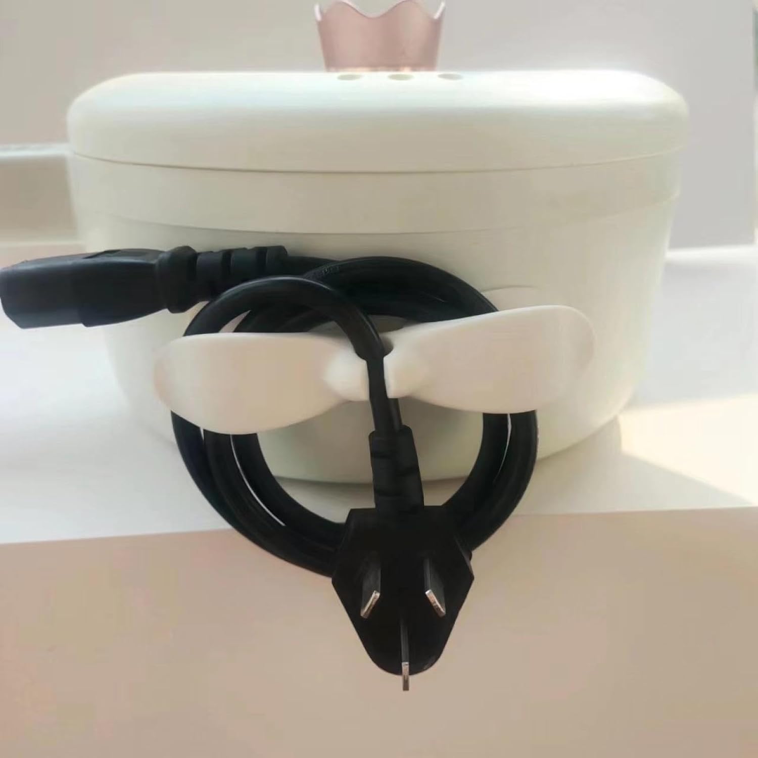 Power Plug Holder Organizer for Appliances Tidy Cord Winder Cable Organizer Self Adhesive Wire Wrap Holder for Coffee Maker Pressure Etc (1 Pc / 8x3 Cm / Small) - Shivani Jaswal Power Plug Holder Organizer for Appliances Tidy Cord Winder Cable Organizer Self Adhesive Wire Wrap Holder for Coffee Maker Pressure Etc (1 Pc / 8x3 Cm / Small)