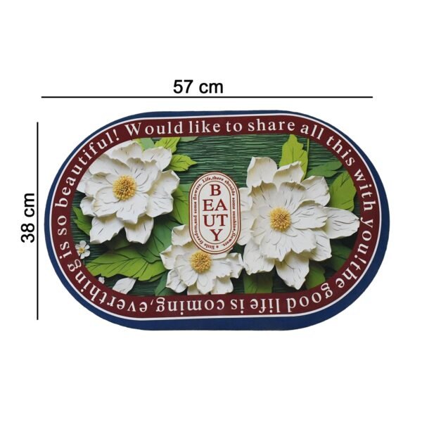 3D Visual Anti-Slip Absorbent Mat New Soft Super Absorbent Floor Mats, Cute Flowers Shower Drying Bathroom Mat (Mix Design / 1 Pc)