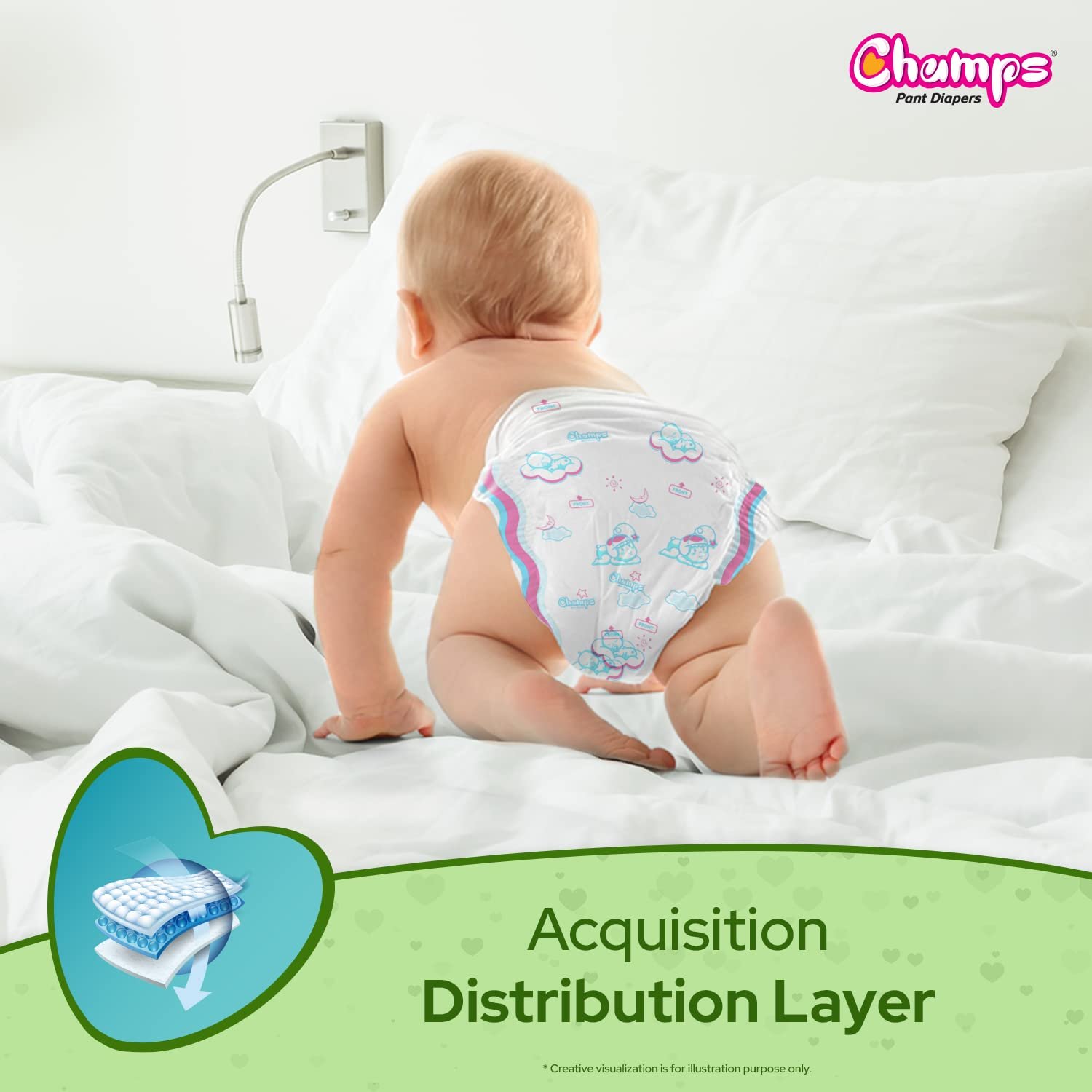 Champs Soft and Dry Baby Diaper Pants 78 Pcs (Small Size S78) - Shivani Jaswal Champs Soft and Dry Baby Diaper Pants 78 Pcs (Small Size S78)