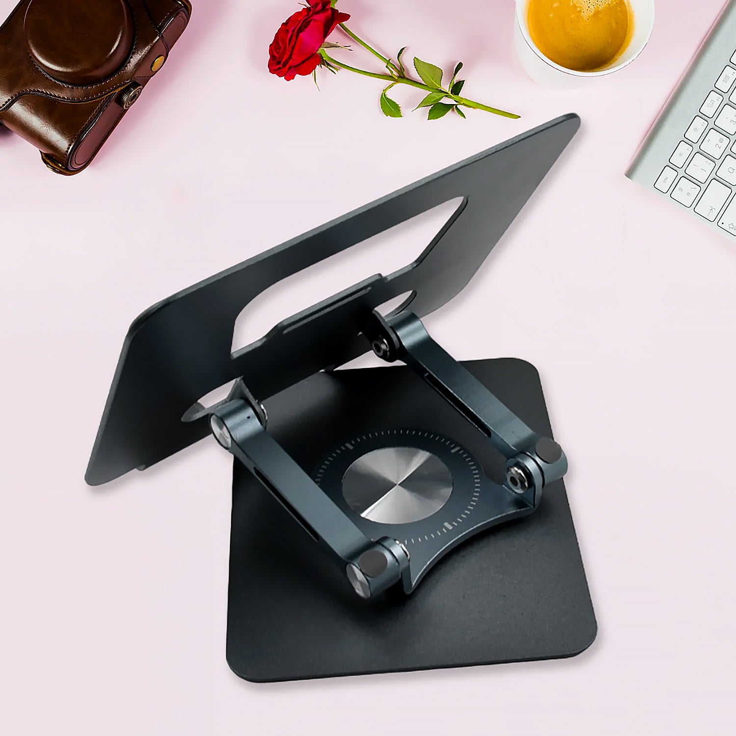 Aluminum Alloy 360°Rotating Bracket, Adjustable Laptop Stand, Portable Foldable Ergonomic Laptop Support - Shivani Jaswal Aluminum Alloy 360°Rotating Bracket, Adjustable Laptop Stand, Portable Foldable Ergonomic Laptop Support