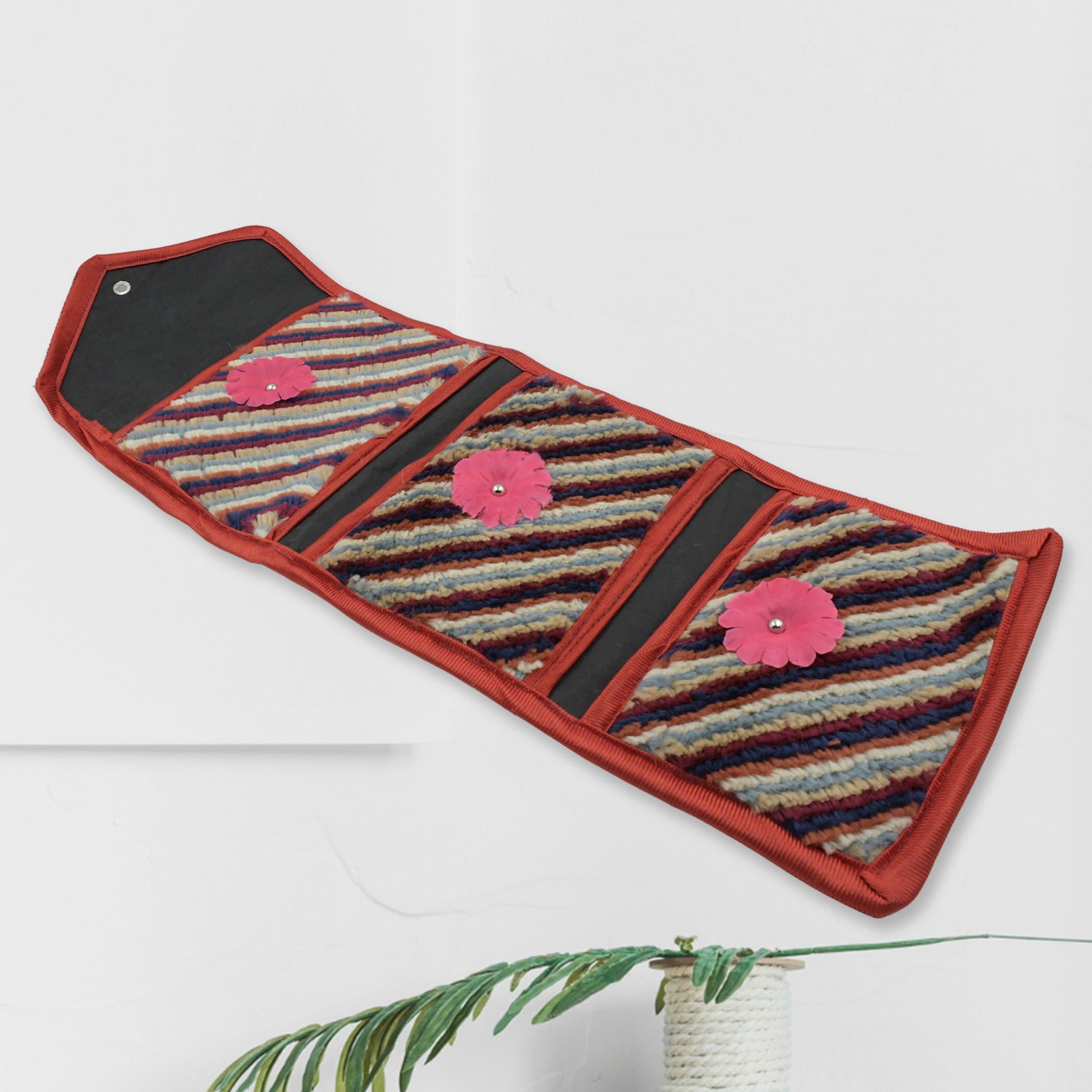 Foldable Hanging Organizer with 3 Pockets - Wall Hanging Letter Holder - Shivani Jaswal Foldable Hanging Organizer with 3 Pockets - Wall Hanging Letter Holder