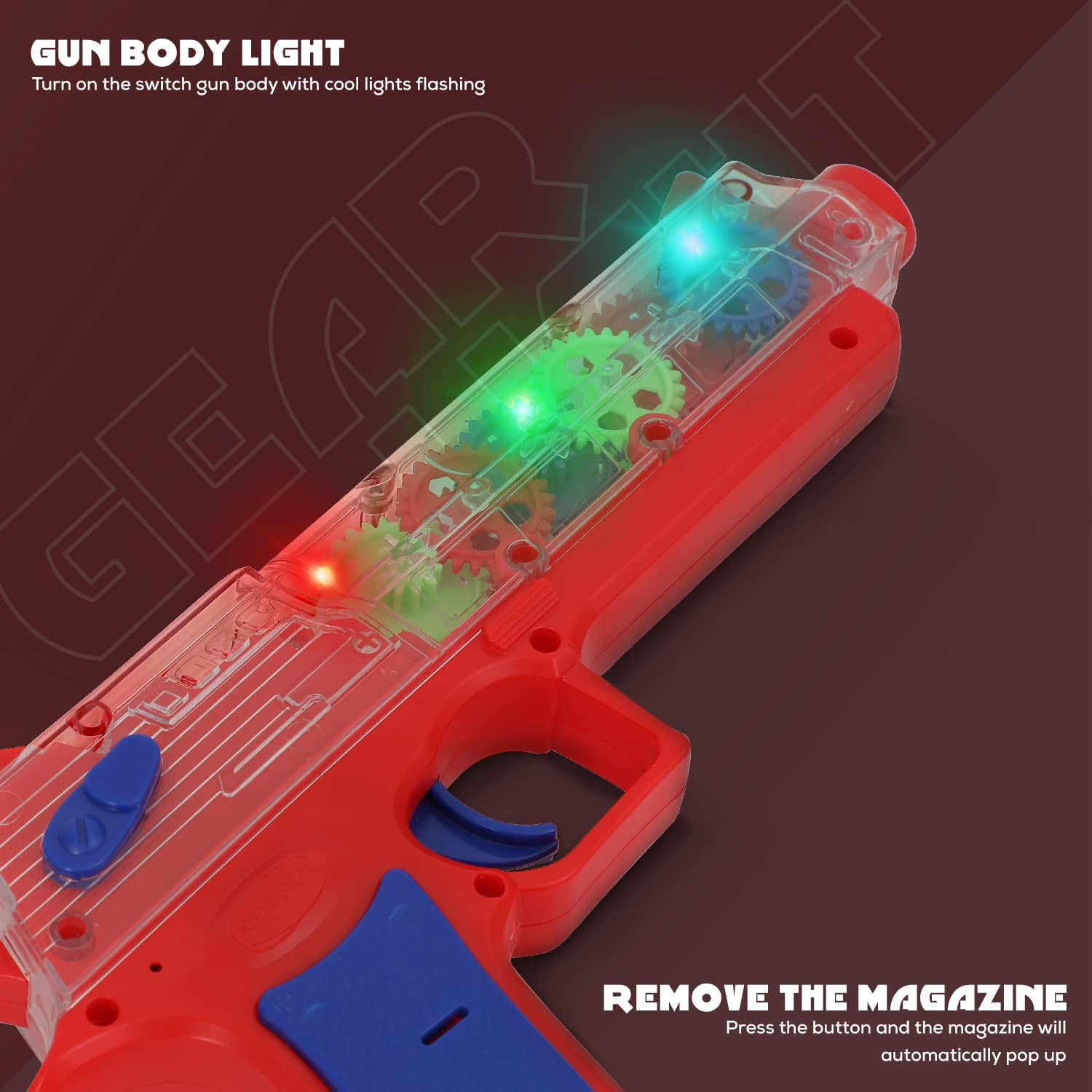 Plastic Gear Simulation Laser Toy Gun – 3D Lights, Music & Rotating Gear (1 Pc, 3+ Years) - Shivani Jaswal Plastic Gear Simulation Laser Toy Gun – 3D Lights, Music & Rotating Gear (1 Pc, 3+ Years)