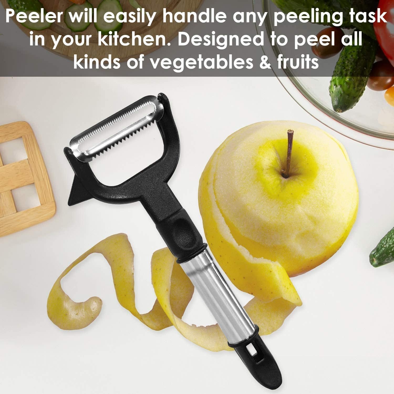 2-in-1 Double Julienne and Vegetable Peeler - Shivani Jaswal 2-in-1 Double Julienne and Vegetable Peeler