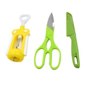 Multifunction Kitchen Tool Set Ã¢â‚¬â€œ Stainless Steel & Plastic Knife and Scissors