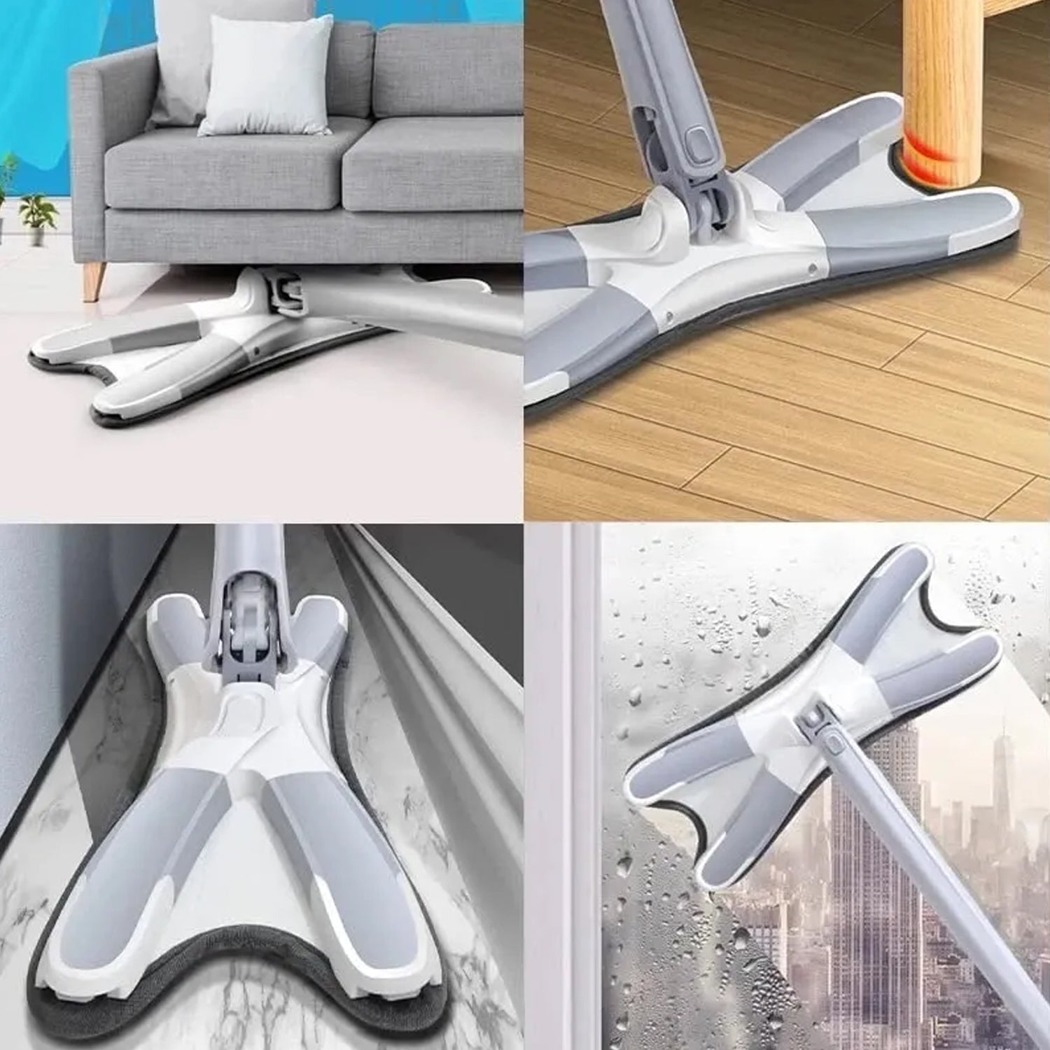 Adjustable 360° Flat Hand Mop: Floors, Walls, Ceilings (Easy Squeeze) - Shivani Jaswal Adjustable 360° Flat Hand Mop: Floors, Walls, Ceilings (Easy Squeeze)