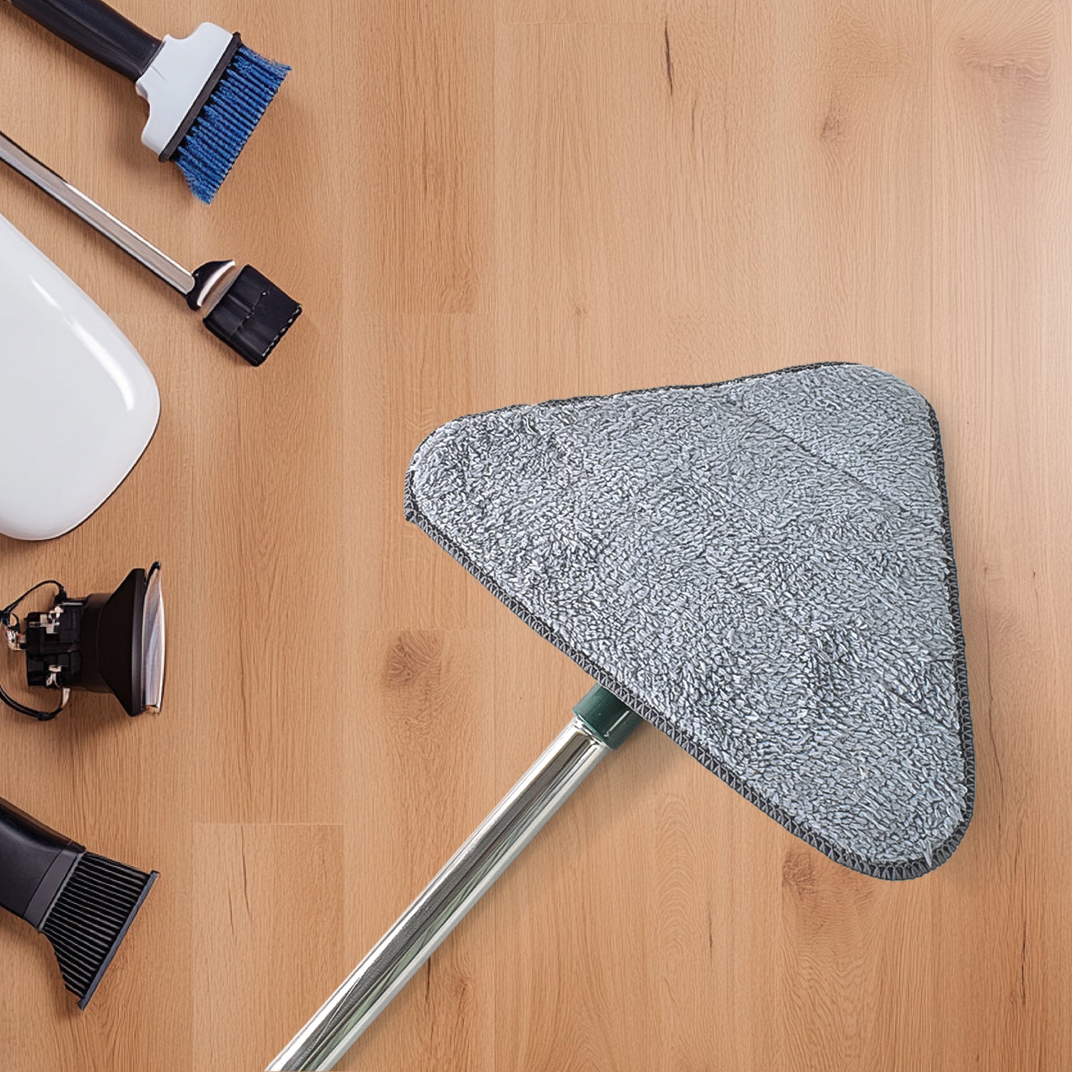 2-in-1 Extendable Triangle Mop – Retractable, 360° Rotating, Telescopic & Reusable Mop Heads (1 Pc) - Shivani Jaswal 2-in-1 Extendable Triangle Mop – Retractable, 360° Rotating, Telescopic & Reusable Mop Heads (1 Pc)