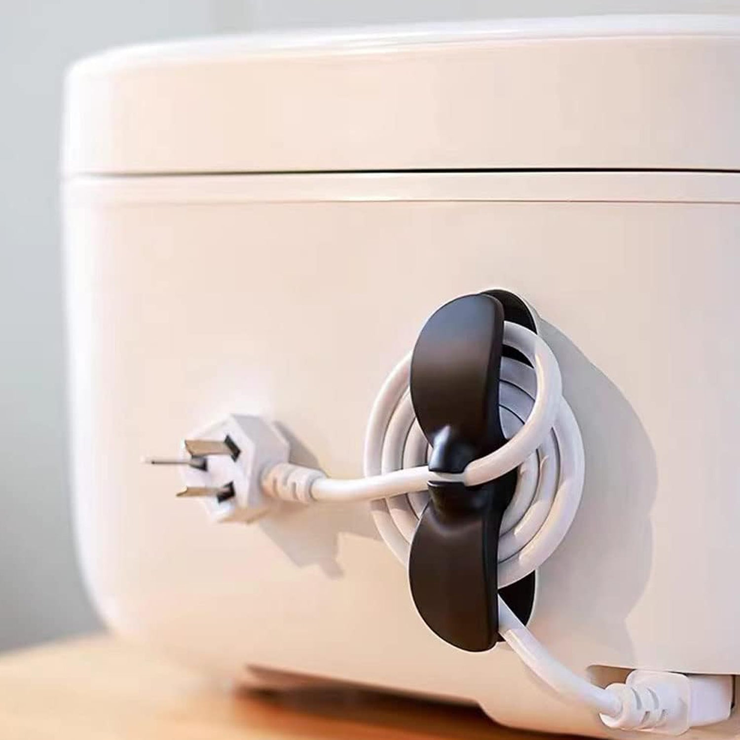 Power Plug Holder Organizer for Appliances Tidy Cord Winder Cable Organizer Self Adhesive Wire Wrap Holder for Coffee Maker Pressure Etc (1 Pc / 8x3 Cm / Small) - Shivani Jaswal Power Plug Holder Organizer for Appliances Tidy Cord Winder Cable Organizer Self Adhesive Wire Wrap Holder for Coffee Maker Pressure Etc (1 Pc / 8x3 Cm / Small)