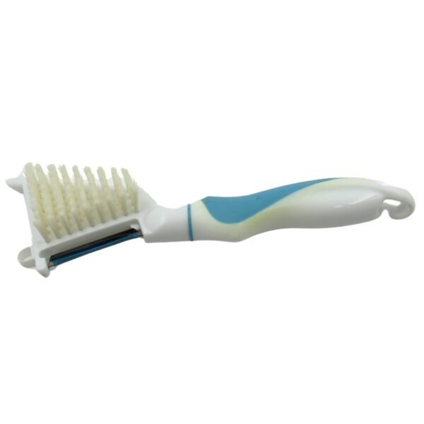 Multipurpose Peeler Brush Ã¢â‚¬â€œ Stainless Steel Peeler with Cleaning Brush (1 Pc)
