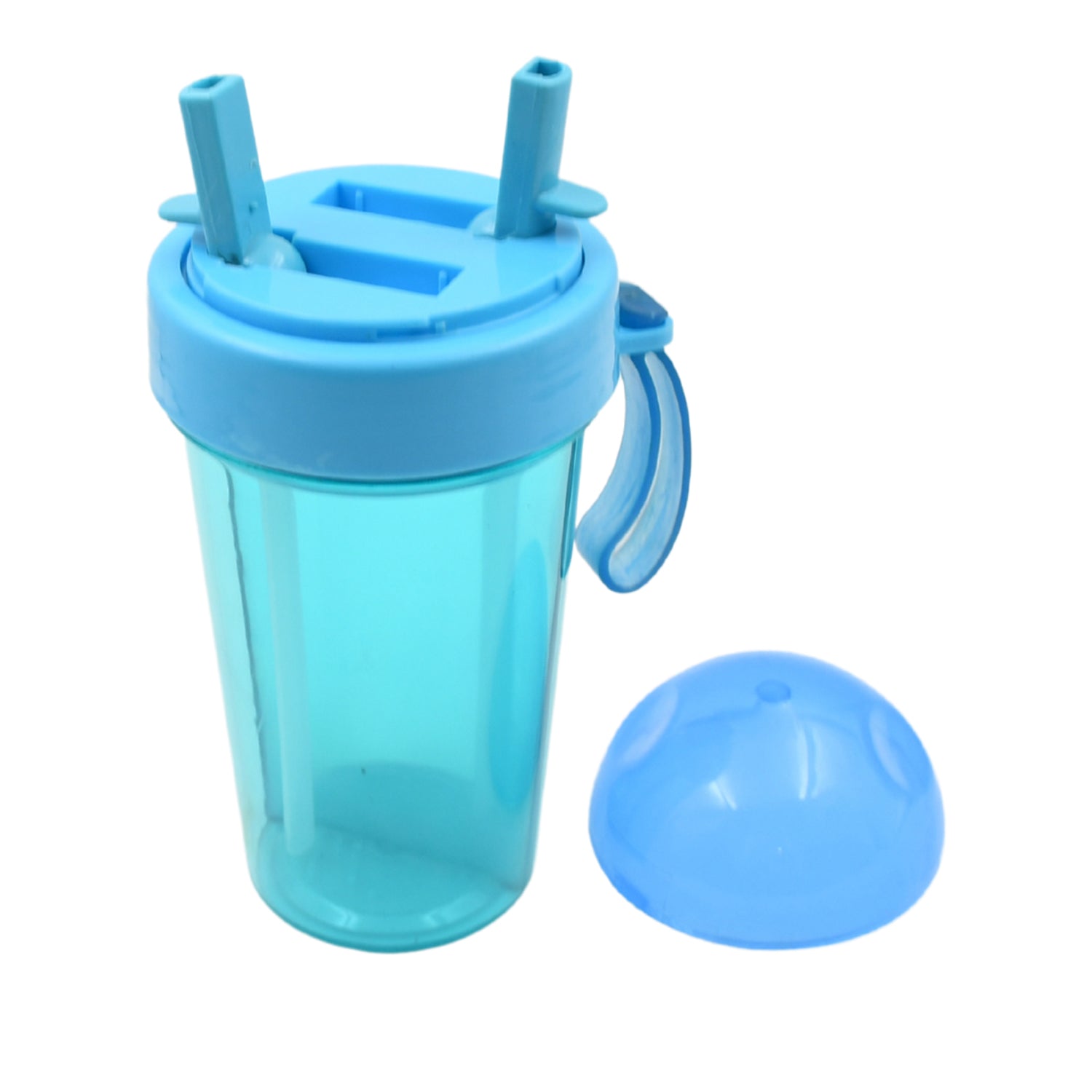 2 Drinks in 1 Cup Water Bottle, Stable Sturdy Dual Use Bottle 2 Straws for Shopping Travel for Outdoor Activities (1 Pc) - Shivani Jaswal 2 Drinks in 1 Cup Water Bottle, Stable Sturdy Dual Use Bottle 2 Straws for Shopping Travel for Outdoor Activities (1 Pc)