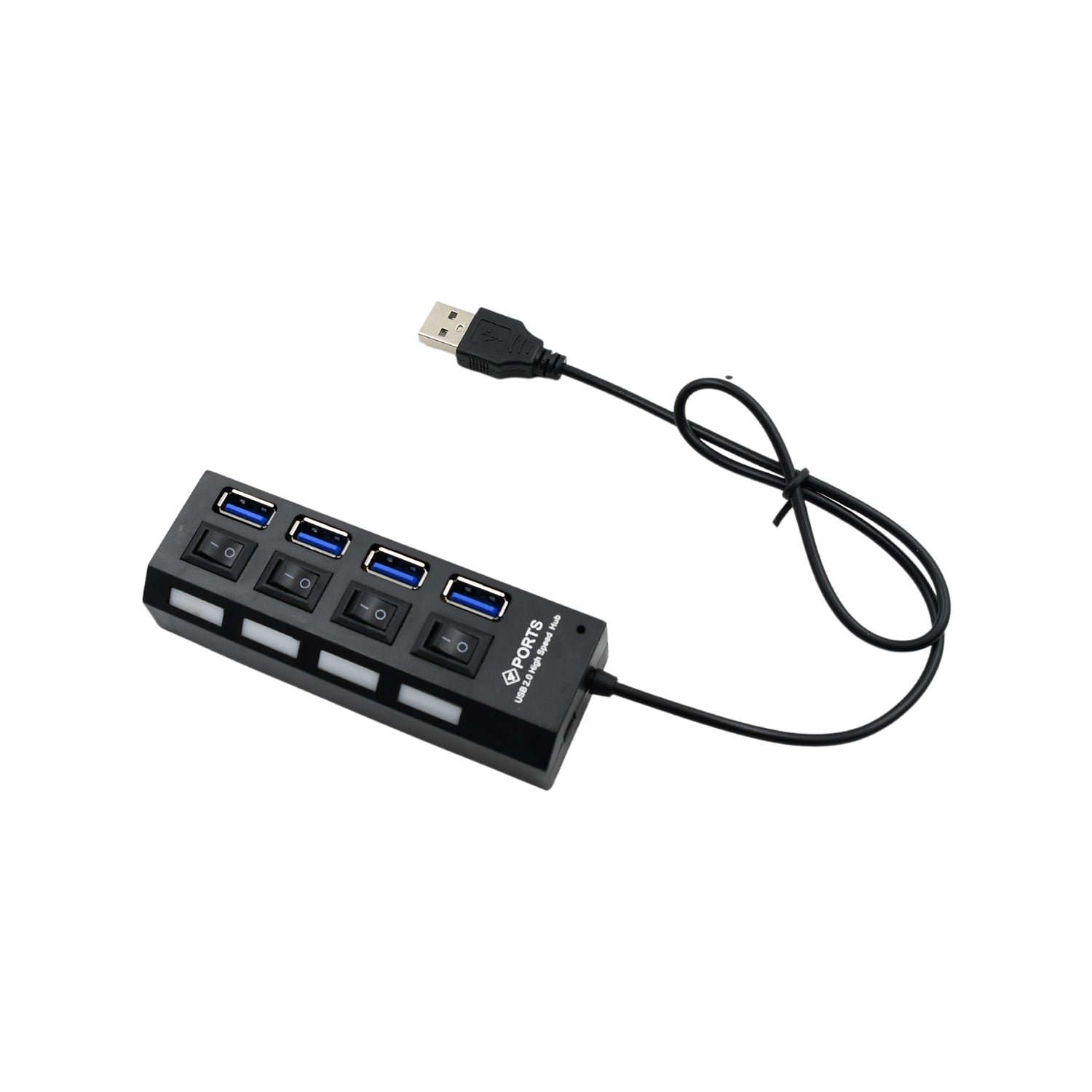 4 Port USB, HUB USB 2.0 HUB Splitter High Speed with On/Off Switch Multi LED Adapter Compatible with Tablet Laptop Computer Notebook - Shivani Jaswal 4 Port USB, HUB USB 2.0 HUB Splitter High Speed with On/Off Switch Multi LED Adapter Compatible with Tablet Laptop Computer Notebook