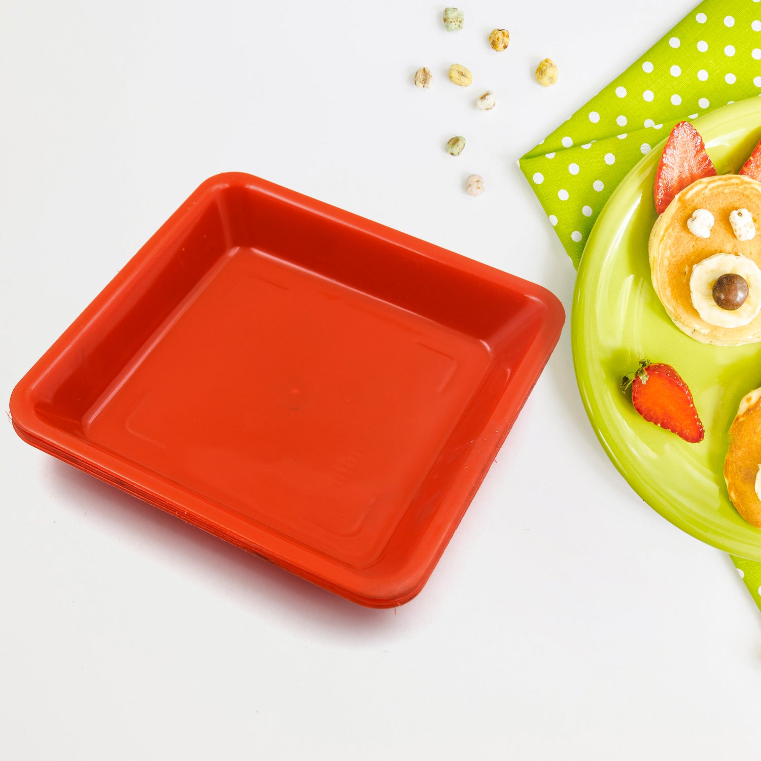Square Plastic Halwa Dinner Plate Snacks / Breakfast, Restaurant Serving Trays Home School Coffee Hotel Kitchen Office (3 Pcs Set) - Shivani Jaswal Square Plastic Halwa Dinner Plate Snacks / Breakfast, Restaurant Serving Trays Home School Coffee Hotel Kitchen Office (3 Pcs Set)