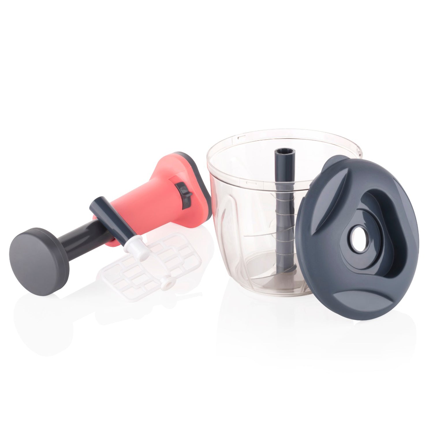 1100 ml 2 in 1 Push up Chopper with affixed with 6 Sharp Blade | Vegetable and Fruit Cutter with Easy Push and chop Button - Shivani Jaswal 1100 ml 2 in 1 Push up Chopper with affixed with 6 Sharp Blade | Vegetable and Fruit Cutter with Easy Push and chop Button