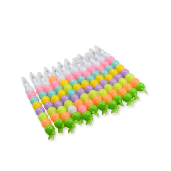 Stylish Pearls Pen Set Ã¢â‚¬â€œ Fancy Multicolor Non-Sharpening Moti Gel Pens for Kids (12 Pc Set)