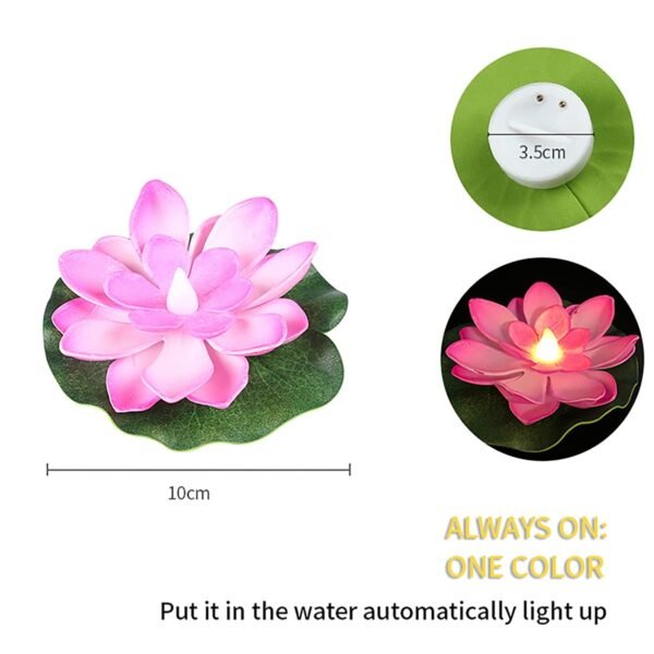 Smokeless LED Lotus Candles (2 Pc): Indoor/Outdoor DÃƒÂ©cor