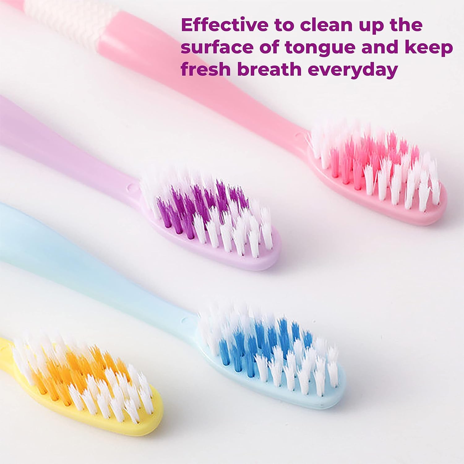 2-in-1 Tooth Brush with Tongue Scraper, Soft Bristle & Long Handle (8Pcs) Soft Toothbrush - Shivani Jaswal 2-in-1 Tooth Brush with Tongue Scraper, Soft Bristle & Long Handle (8Pcs) Soft Toothbrush