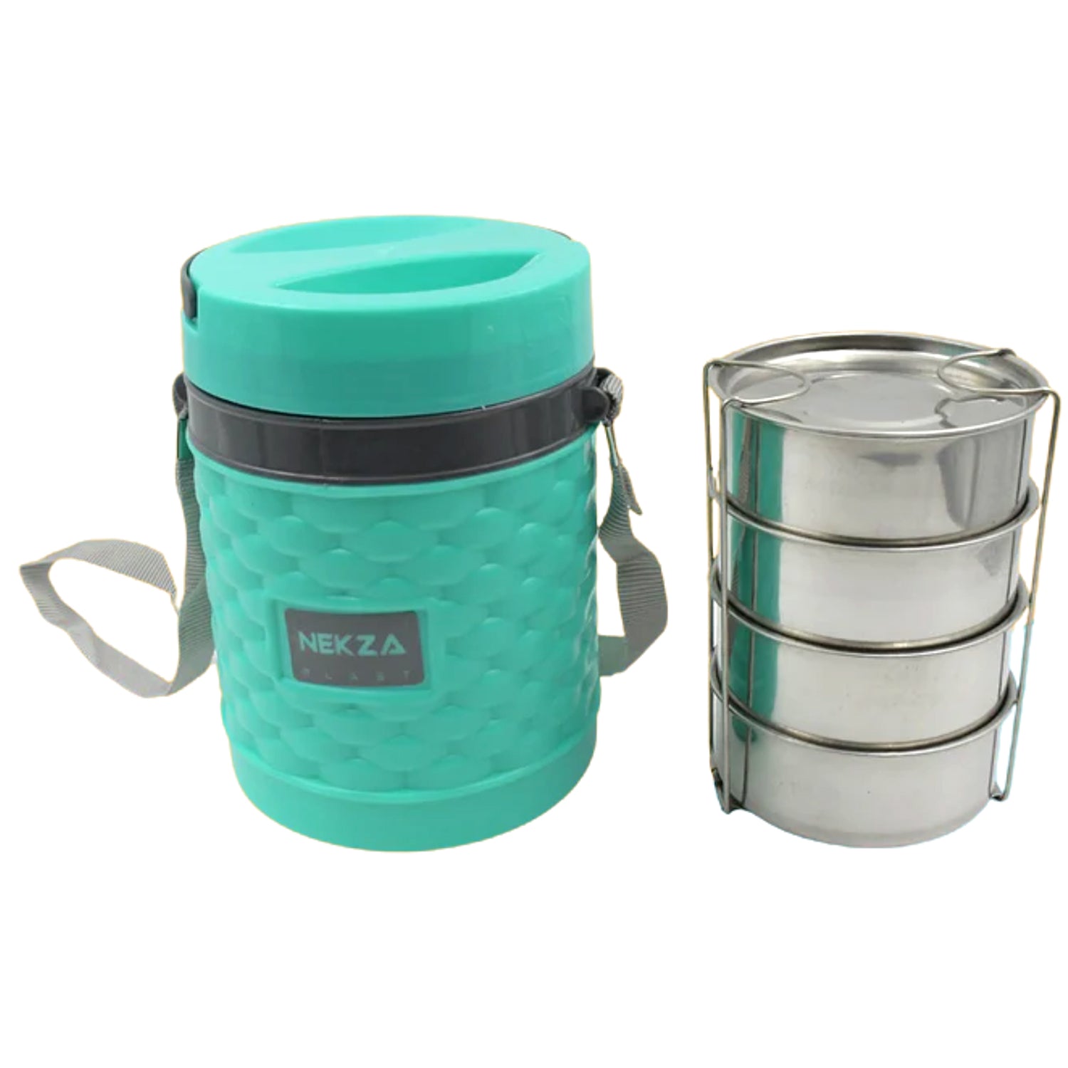 Double Wall Insulated Tiffin with Handle (1 Pc): Stackable, Hot Food Container - Shivani Jaswal Double Wall Insulated Tiffin with Handle (1 Pc): Stackable, Hot Food Container