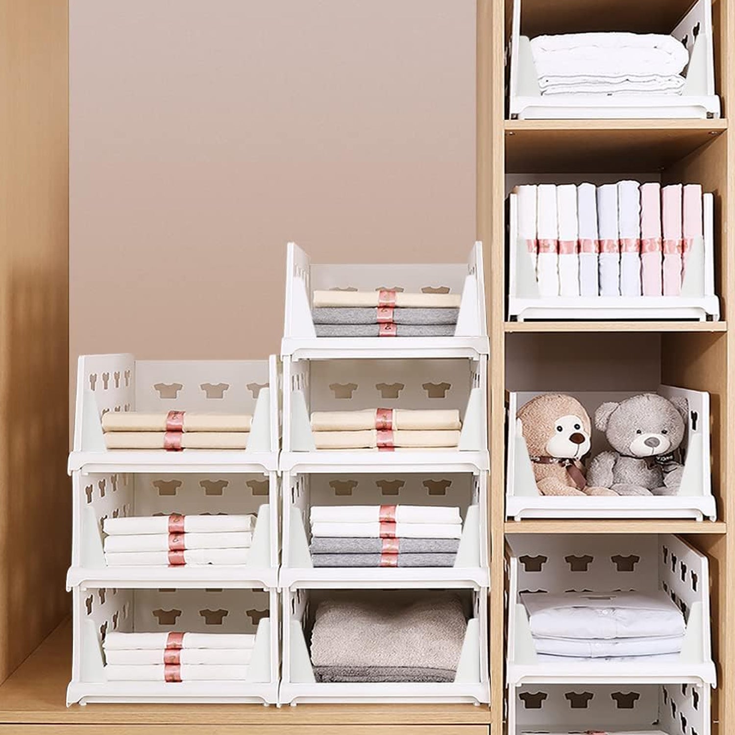4-Layer Stackable Foldable Storage Organizer Cart for Kitchen, Closet, Bedroom & Bathroom - Shivani Jaswal 4-Layer Stackable Foldable Storage Organizer Cart for Kitchen, Closet, Bedroom & Bathroom