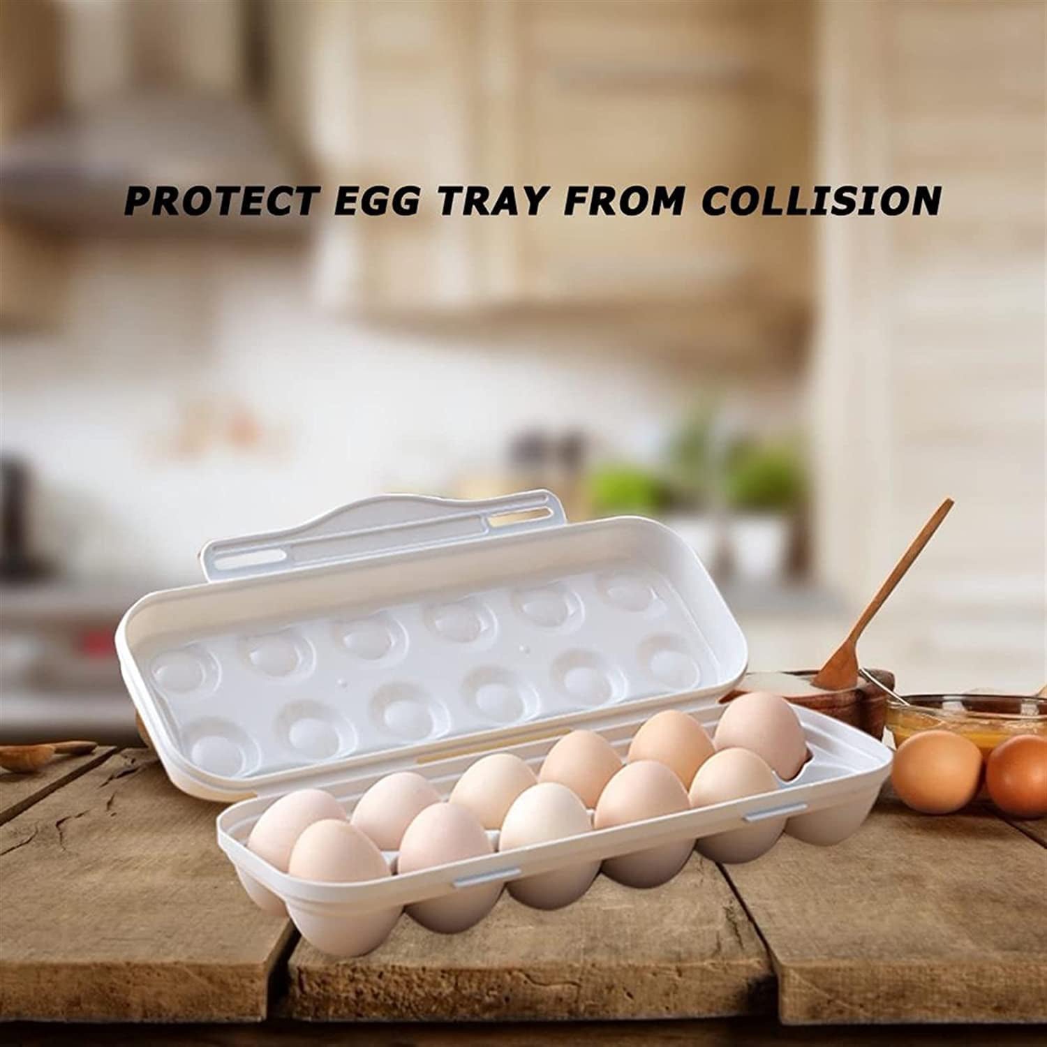 18 Grid Egg Holder Storage, Shock-Proof Egg Container with Buckle, Egg Carrier, Egg Tray, Egg Shelter, Effective Full Seal, Egg House use for Fridge, Camping, Kitchen - Shivani Jaswal 18 Grid Egg Holder Storage, Shock-Proof Egg Container with Buckle, Egg Carrier, Egg Tray, Egg Shelter, Effective Full Seal, Egg House use for Fridge, Camping, Kitchen