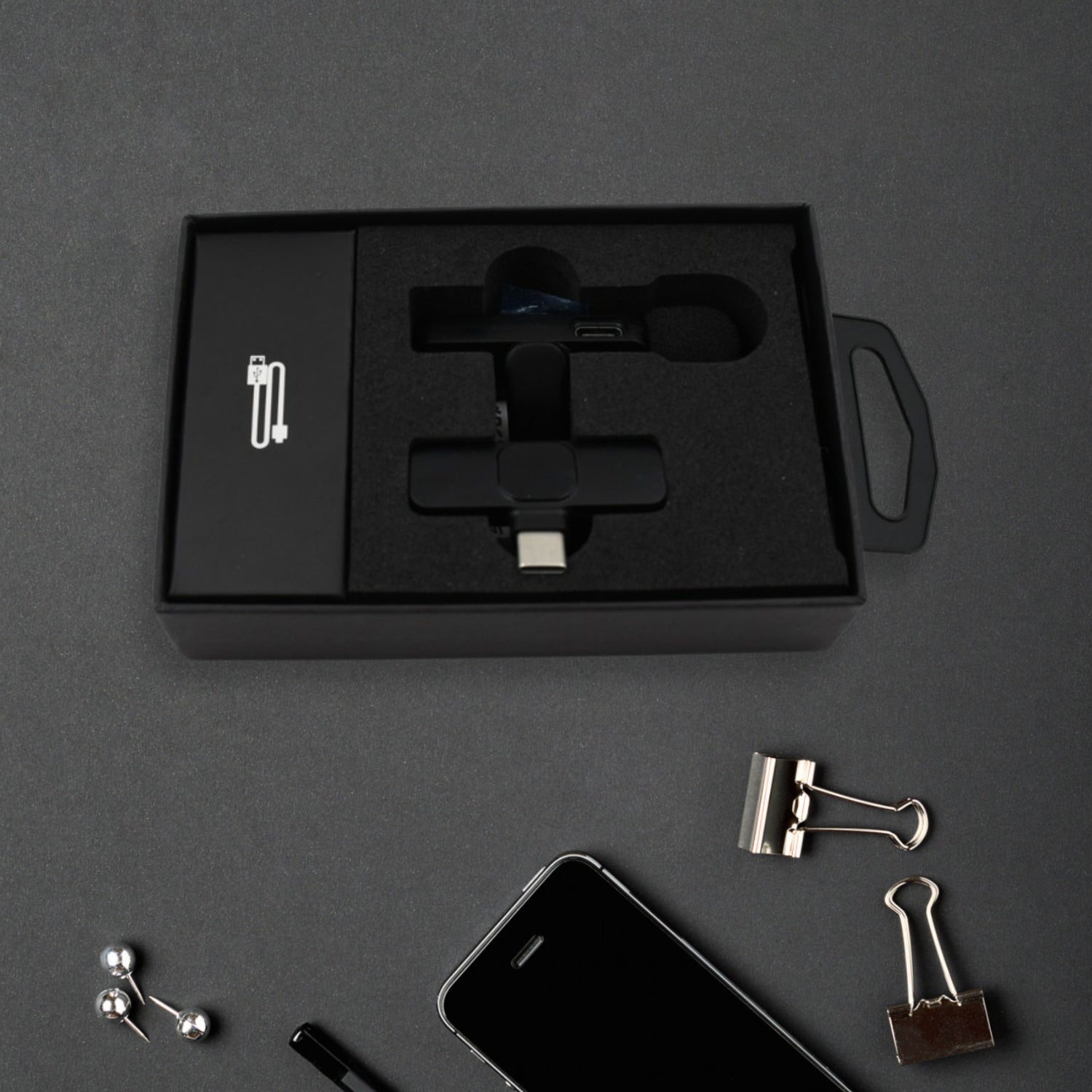 Intelligent Noise Cancelling Live Streaming Clip on Microphone for Type-C & for iPhone with Charging Mini Wireless Lapel Collar Microphone - Shivani Jaswal Intelligent Noise Cancelling Live Streaming Clip on Microphone for Type-C & for iPhone with Charging Mini Wireless Lapel Collar Microphone