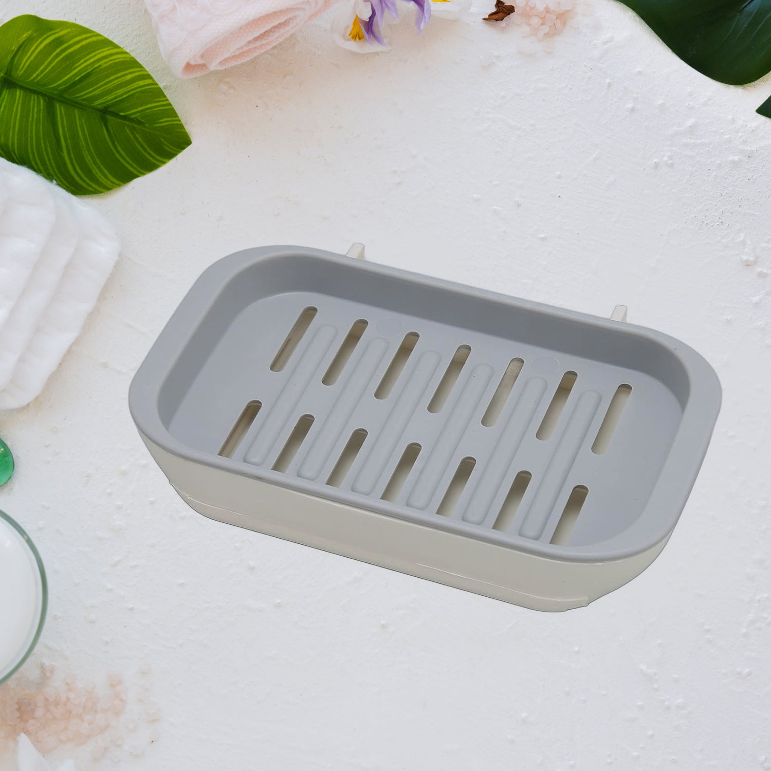 Bathroom Soap Holder, Soap Dish Container, Soap Case for Water Draining, Soap Holder Tray with Adhesive Sticker - Shivani Jaswal Bathroom Soap Holder, Soap Dish Container, Soap Case for Water Draining, Soap Holder Tray with Adhesive Sticker