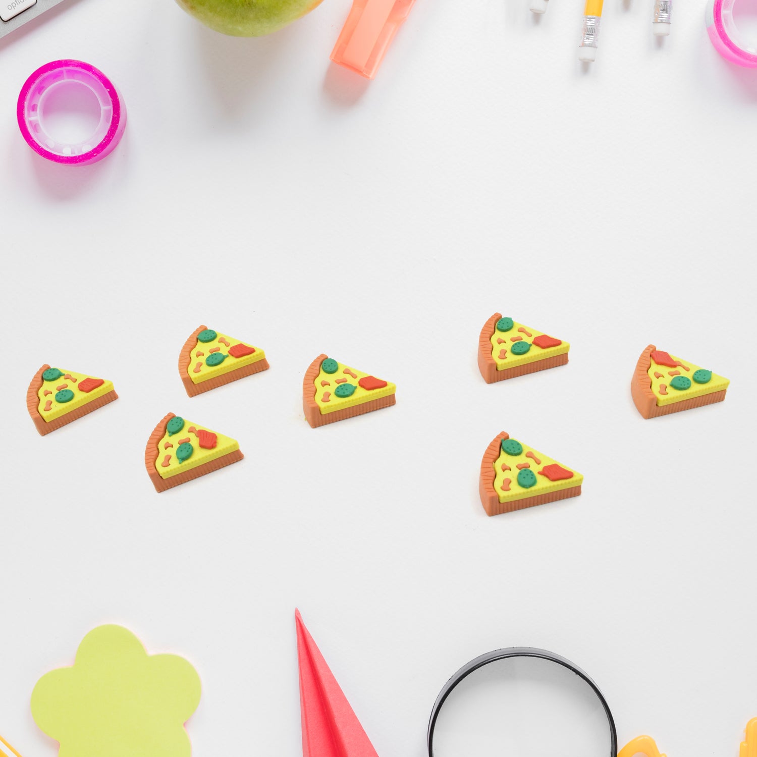 3D Pizza Slices Eraser Set – Fancy & Colorful Stationery for Kids & Gifts (7 slice) - Shivani Jaswal 3D Pizza Slices Eraser Set – Fancy & Colorful Stationery for Kids & Gifts (7 slice)