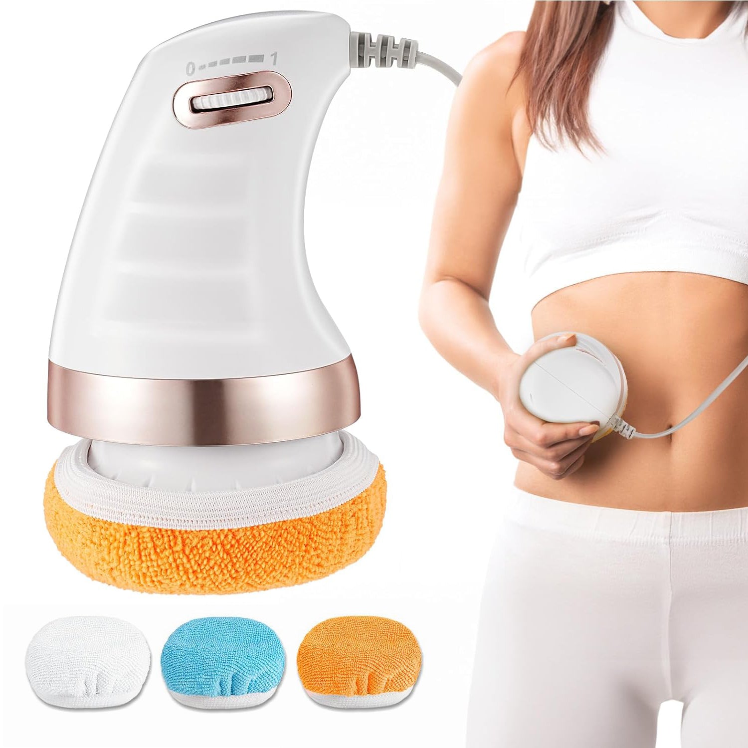 Body Sculpting Massager with 3 Pads, Adjustable Speed, Handheld Electric Massager for Full Body (1 Pc) - Shivani Jaswal Body Sculpting Massager with 3 Pads, Adjustable Speed, Handheld Electric Massager for Full Body (1 Pc)