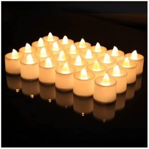 Festival Decorative LED Tealight Candles Ã¢â‚¬â€œ Battery Operated for Party, Wedding, Birthday & Gifts (24 Pc Set)