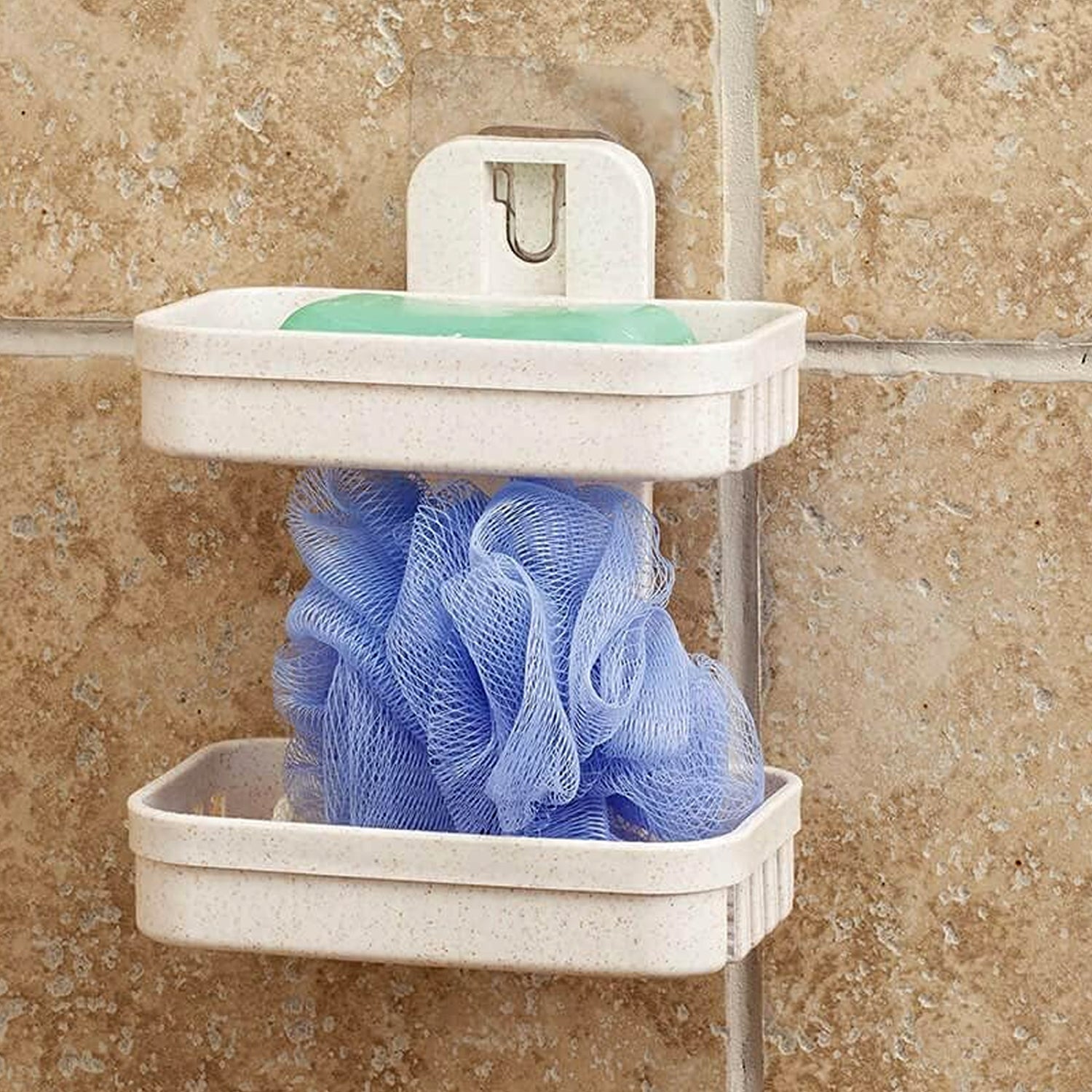 Adhesive Sticker Soap 2 Layer Dish Holder Wall Mounted Bathroom Shower Soap Holder Saver Box Storage Organizer Rack, ABS Plastic (Double Layers / 2 pcs set) - Shivani Jaswal Adhesive Sticker Soap 2 Layer Dish Holder Wall Mounted Bathroom Shower Soap Holder Saver Box Storage Organizer Rack, ABS Plastic (Double Layers / 2 pcs set)