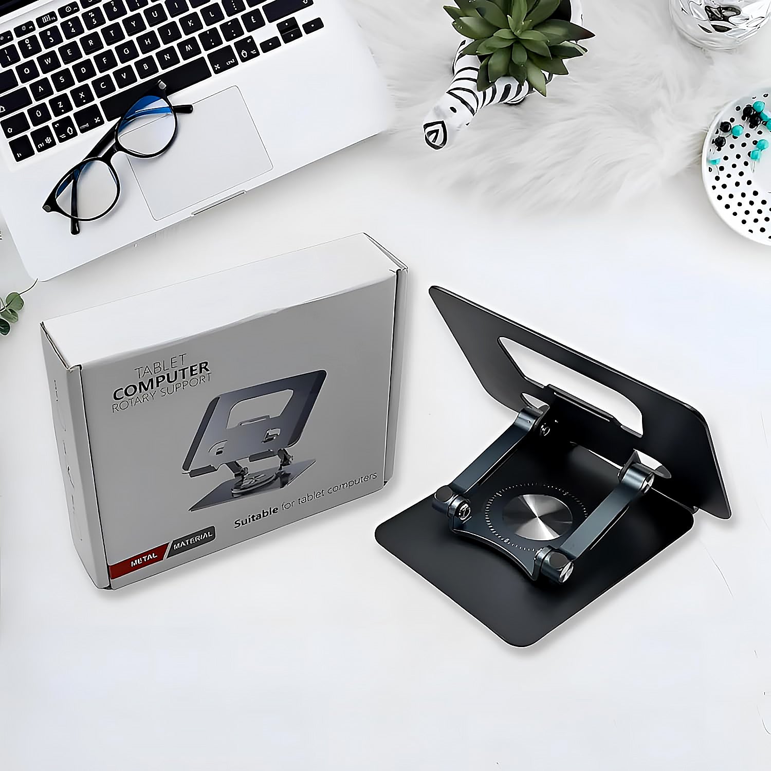 Aluminum Alloy 360°Rotating Bracket, Adjustable Laptop Stand, Portable Foldable Ergonomic Laptop Support - Shivani Jaswal Aluminum Alloy 360°Rotating Bracket, Adjustable Laptop Stand, Portable Foldable Ergonomic Laptop Support