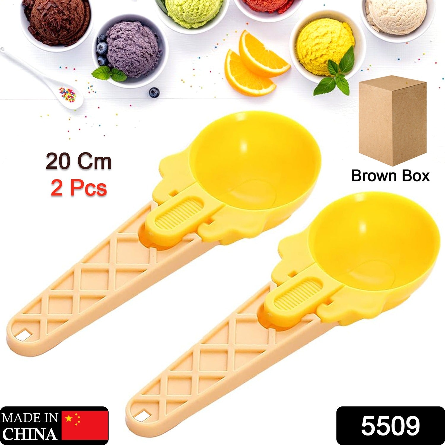 2-Piece Plastic Ice Cream & Watermelon Scooper with Trigger Dipper - Shivani Jaswal 2-Piece Plastic Ice Cream & Watermelon Scooper with Trigger Dipper