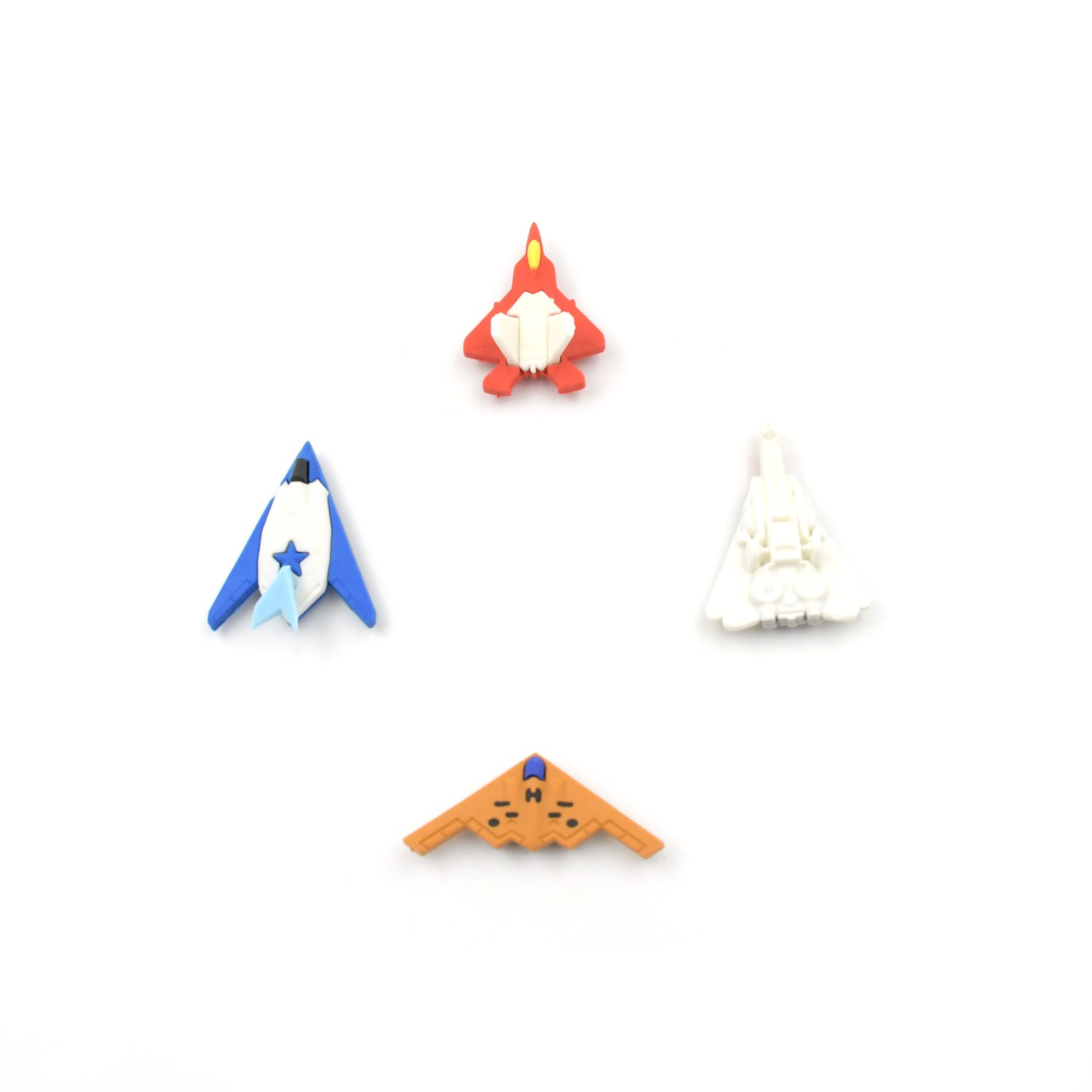 Fun Erasers for Kids: Gun & Plane Shapes (4-Pack, Gift Set) - Shivani Jaswal Fun Erasers for Kids: Gun & Plane Shapes (4-Pack, Gift Set)