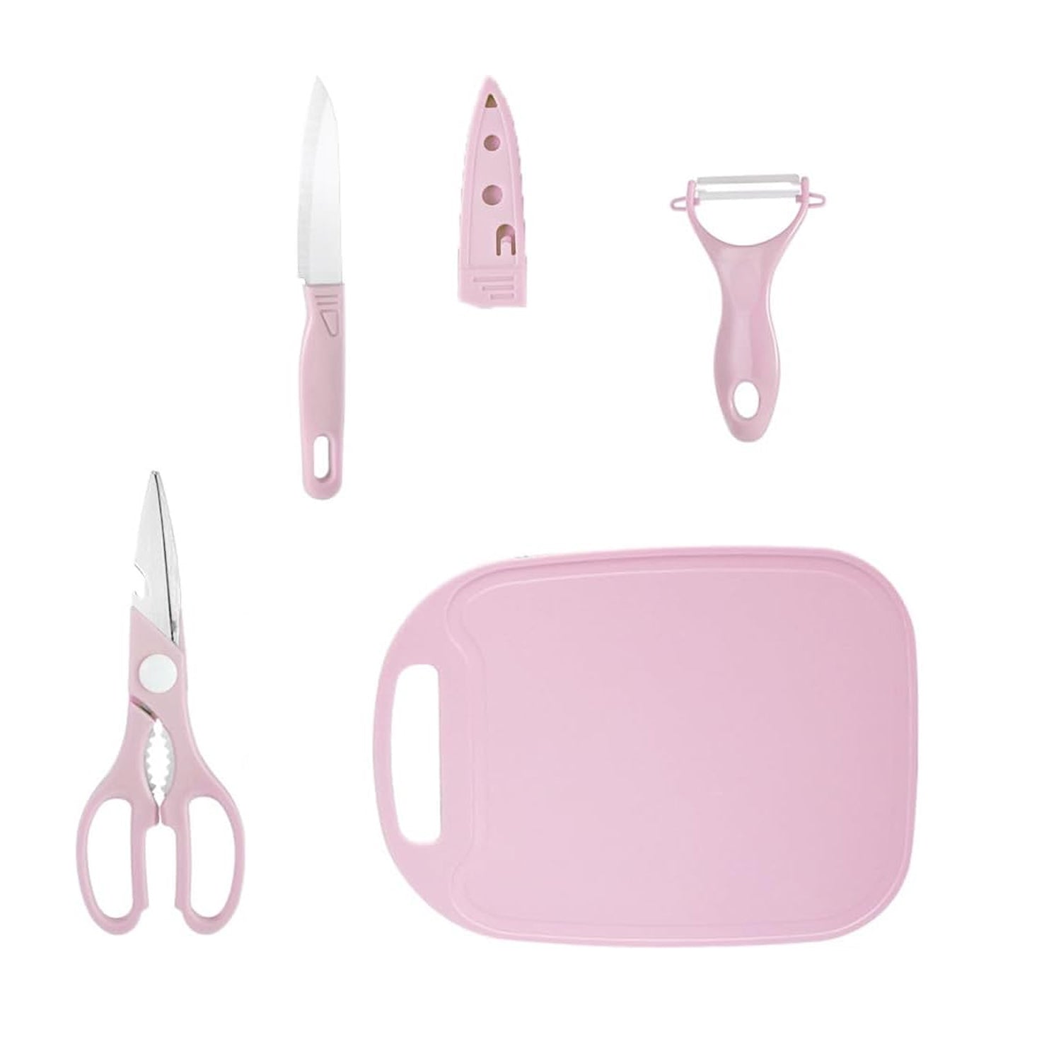 Mini Travel Cutting Board Set, 4 Pcs Portable Mini Camping Plastic Cutting Board & Knife, Fruits & Vegetable Peeler Scissors, Kitchen Knives Set, for travel, picnic, camping, outdoor, park (4 Pc Set) - Shivani Jaswal Mini Travel Cutting Board Set, 4 Pcs Portable Mini Camping Plastic Cutting Board & Knife, Fruits & Vegetable Peeler Scissors, Kitchen Knives Set, for travel, picnic, camping, outdoor, park (4 Pc Set)