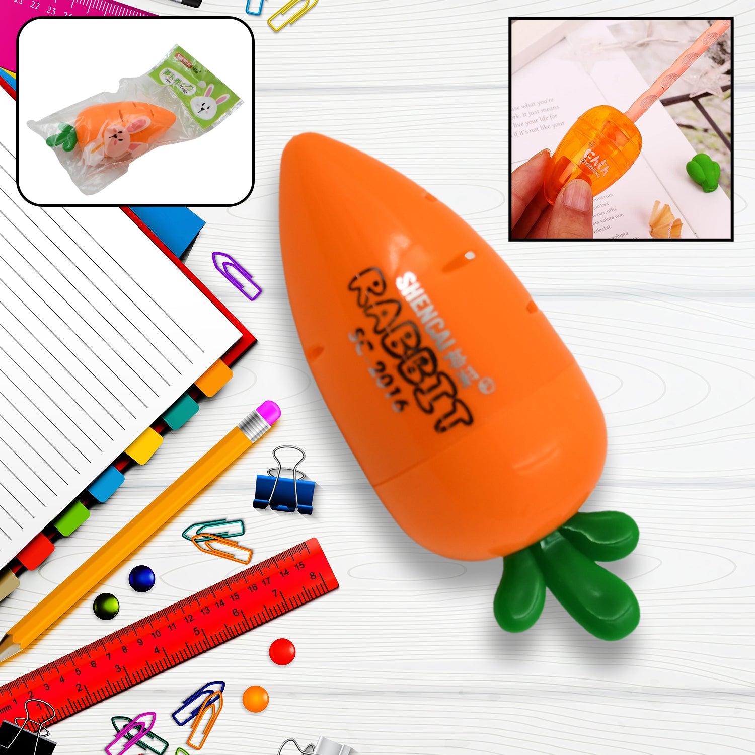 Student Pencil Sharpener Cartoon Simple Carrot Pencil Sharpener Suitable for Students, Children, School, Stationery (1 Pc) - Shivani Jaswal Student Pencil Sharpener Cartoon Simple Carrot Pencil Sharpener Suitable for Students, Children, School, Stationery (1 Pc)