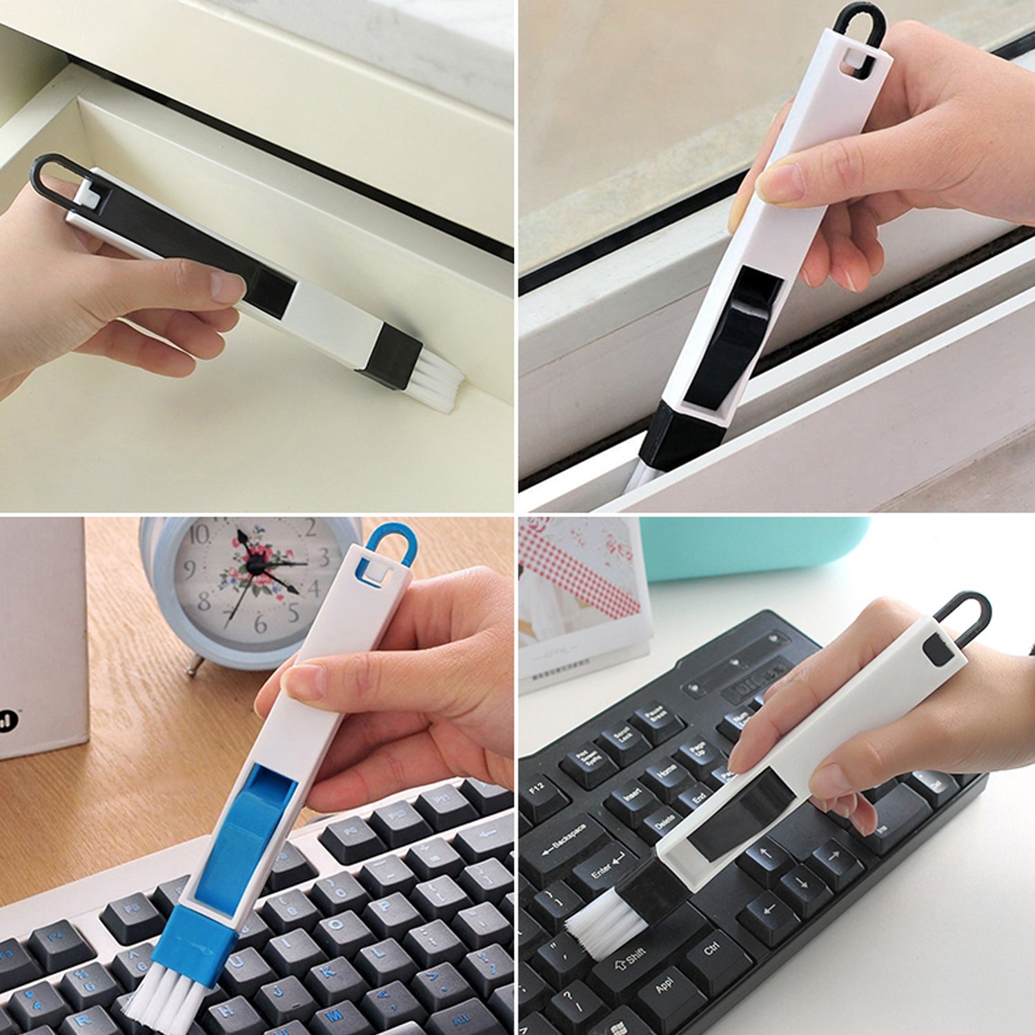 2 in 1 Multi-Function Plastic Window Slot Wardrobe Dust Removal Cleaning Brush - Shivani Jaswal 2 in 1 Multi-Function Plastic Window Slot Wardrobe Dust Removal Cleaning Brush